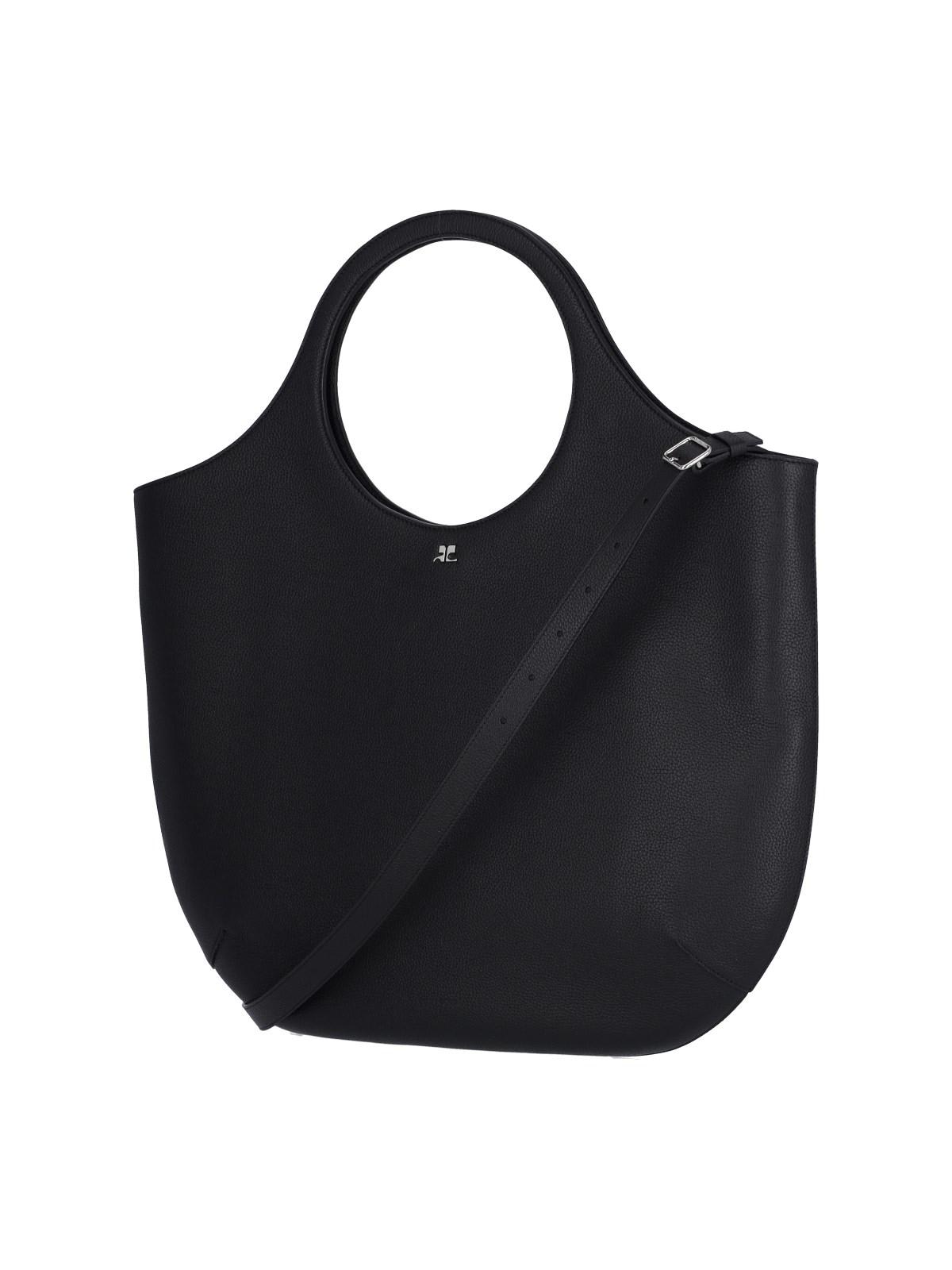 Shop Courrèges Holy Handbag In Black