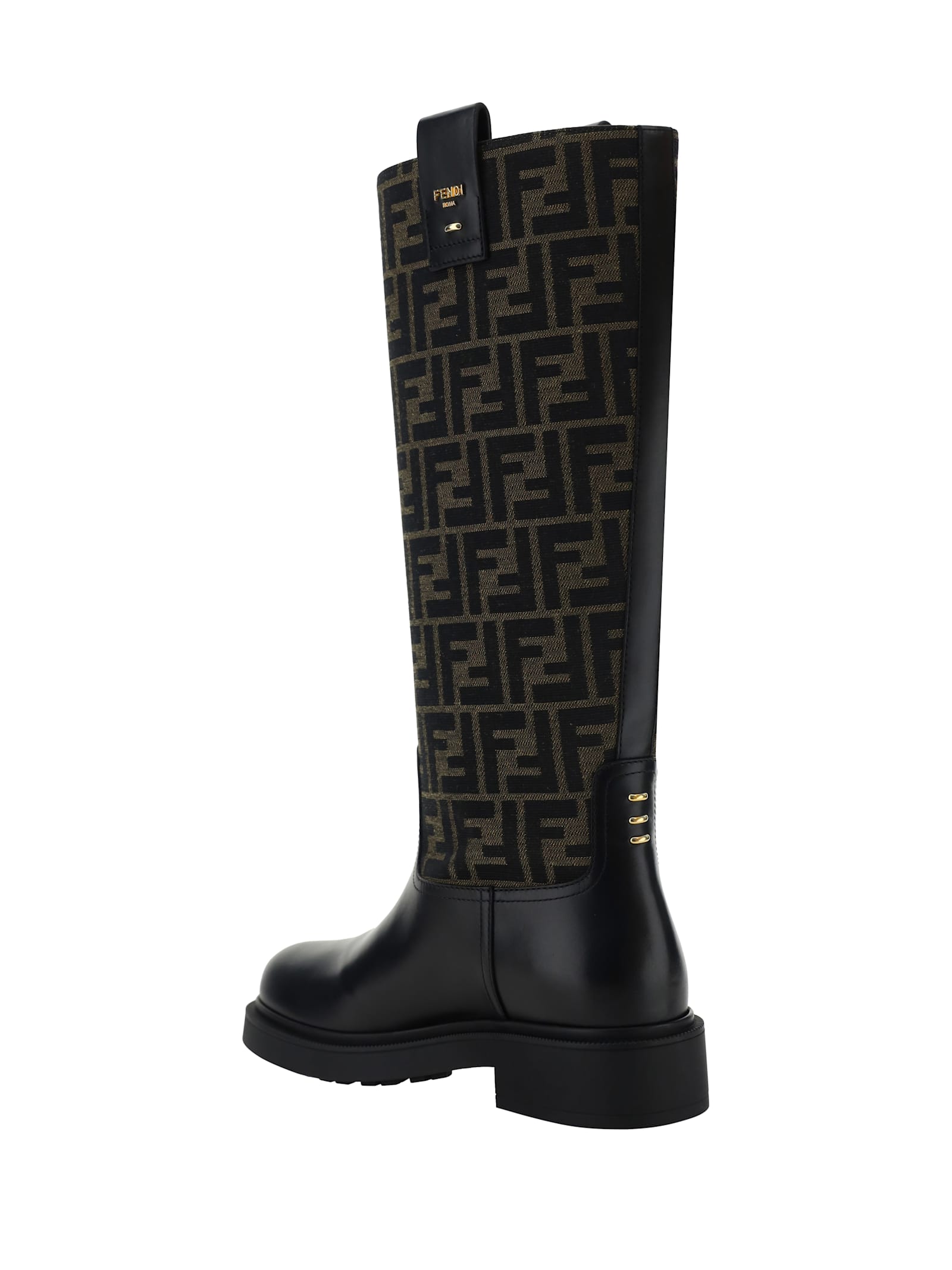 Shop Fendi Filo Boots In Nero+tabacco Nero