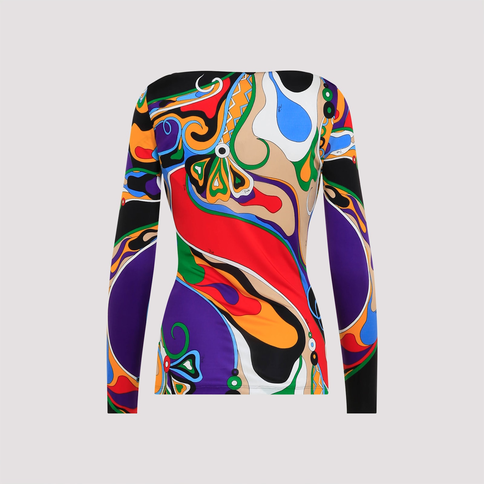 Shop Pucci Long Sleeves Blouse In Multicolour