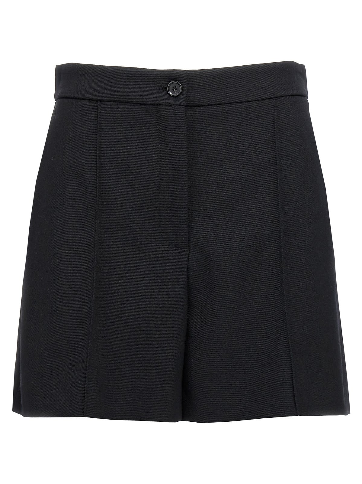 Pleated Twill Shorts