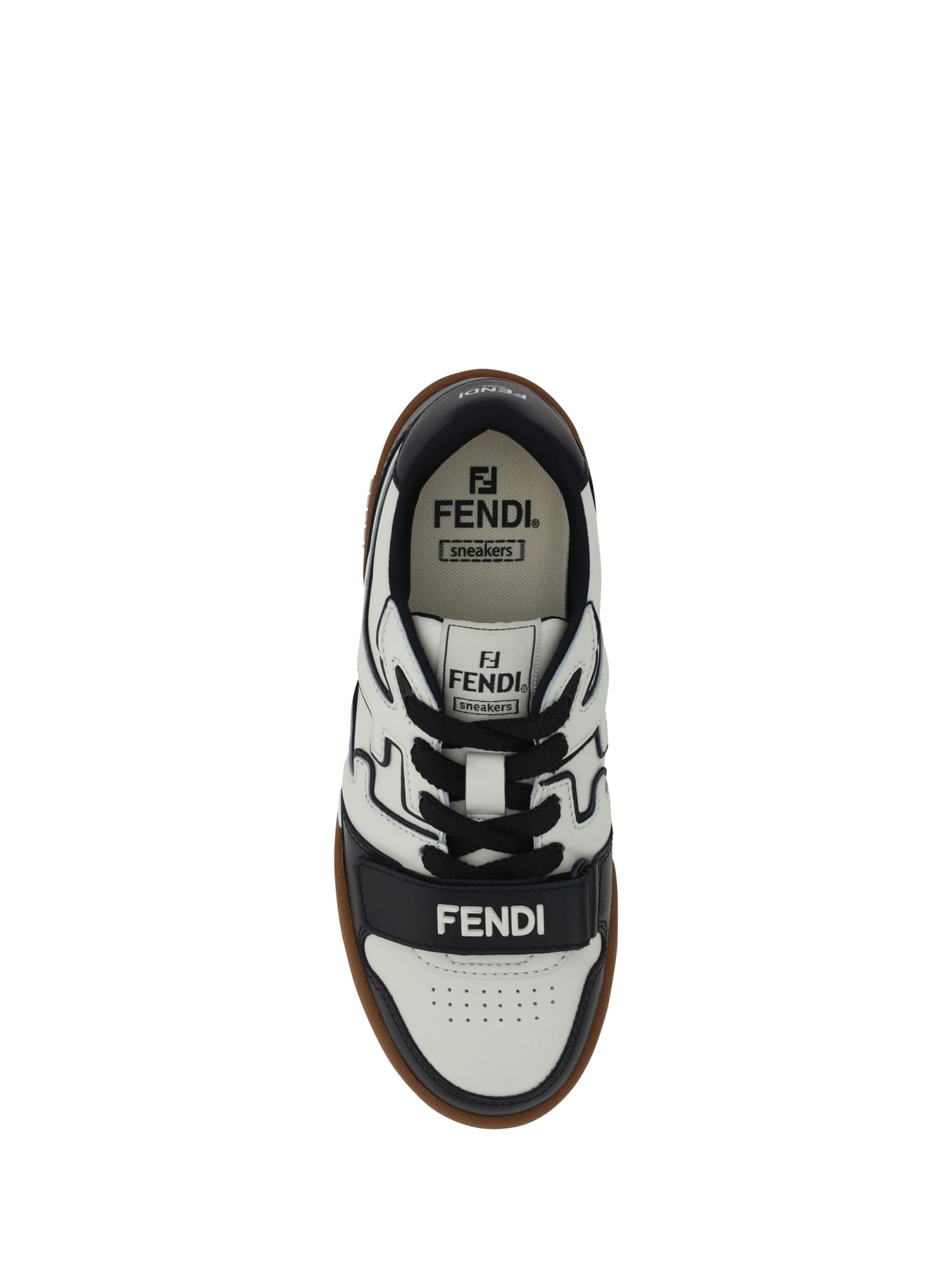 Shop Fendi Match Sneakers In Black