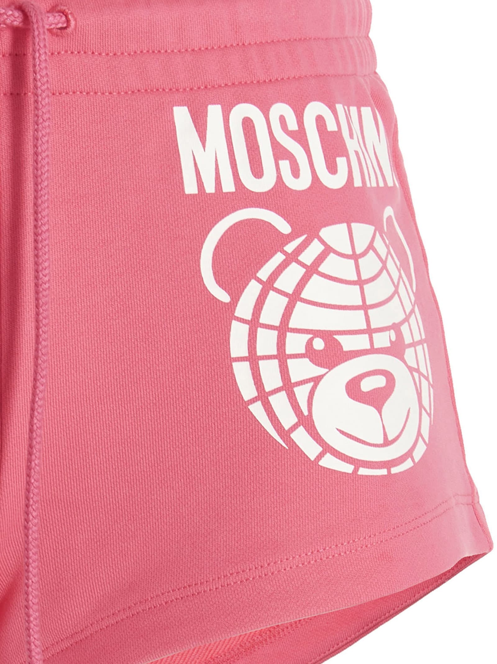 Shop Moschino Logo Shorts In 3205