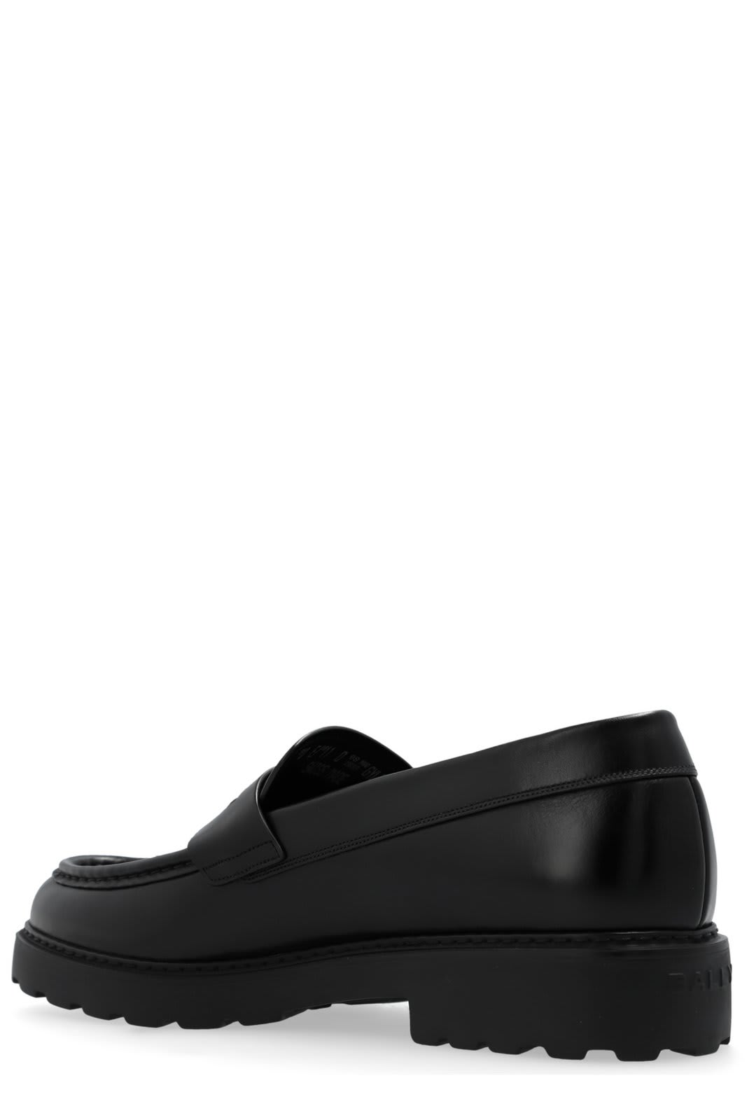 BALLY LOGO-DEBOSSED ALMOND TOE LOAFERS 