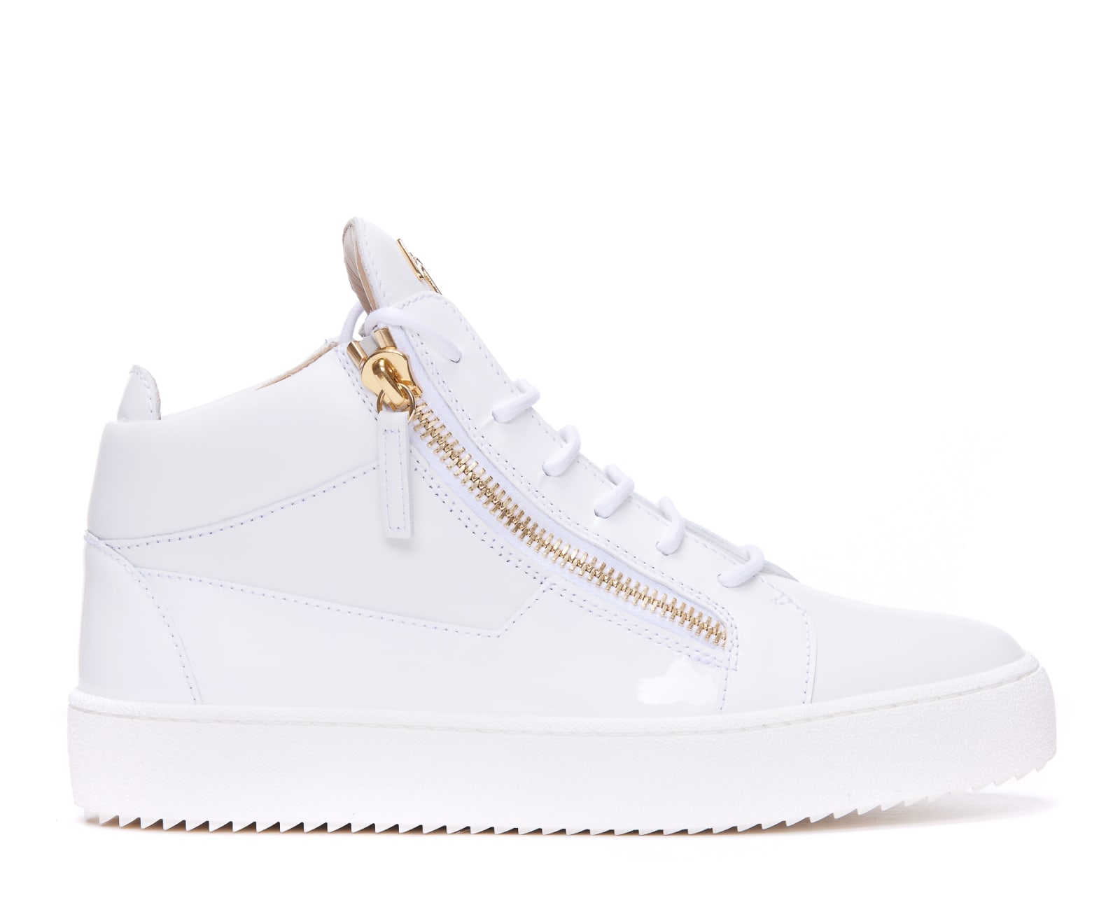 Shop Giuseppe Zanotti Mid Top Sneakers In White