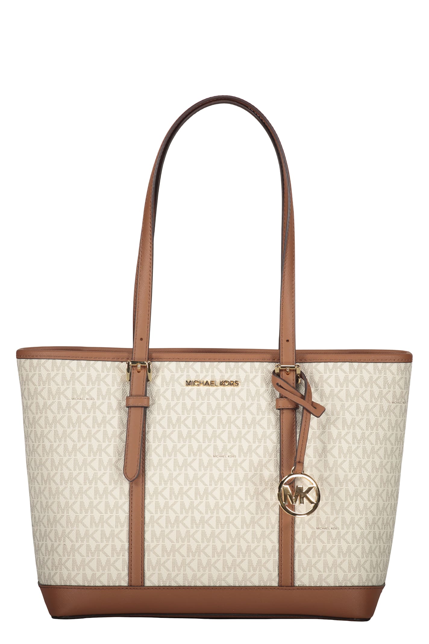 Michael Kors Logo Detail Tote Bag In White