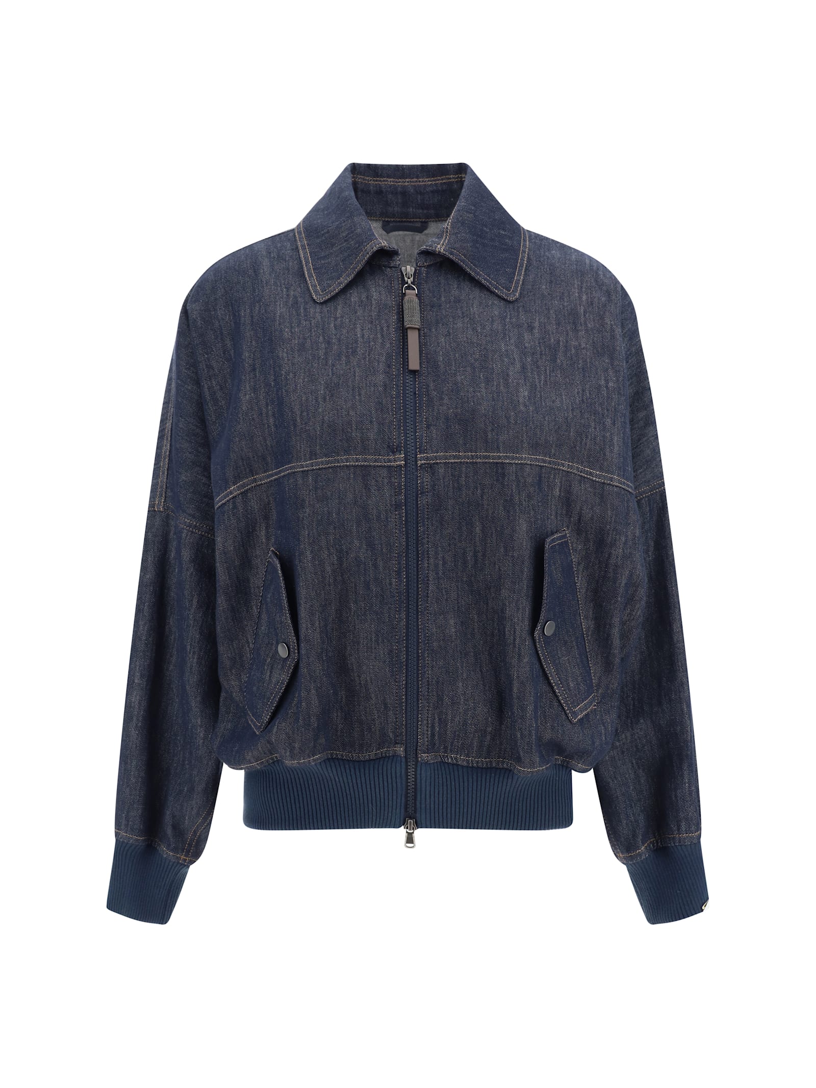 Shop Brunello Cucinelli Denim Jacket In Blu