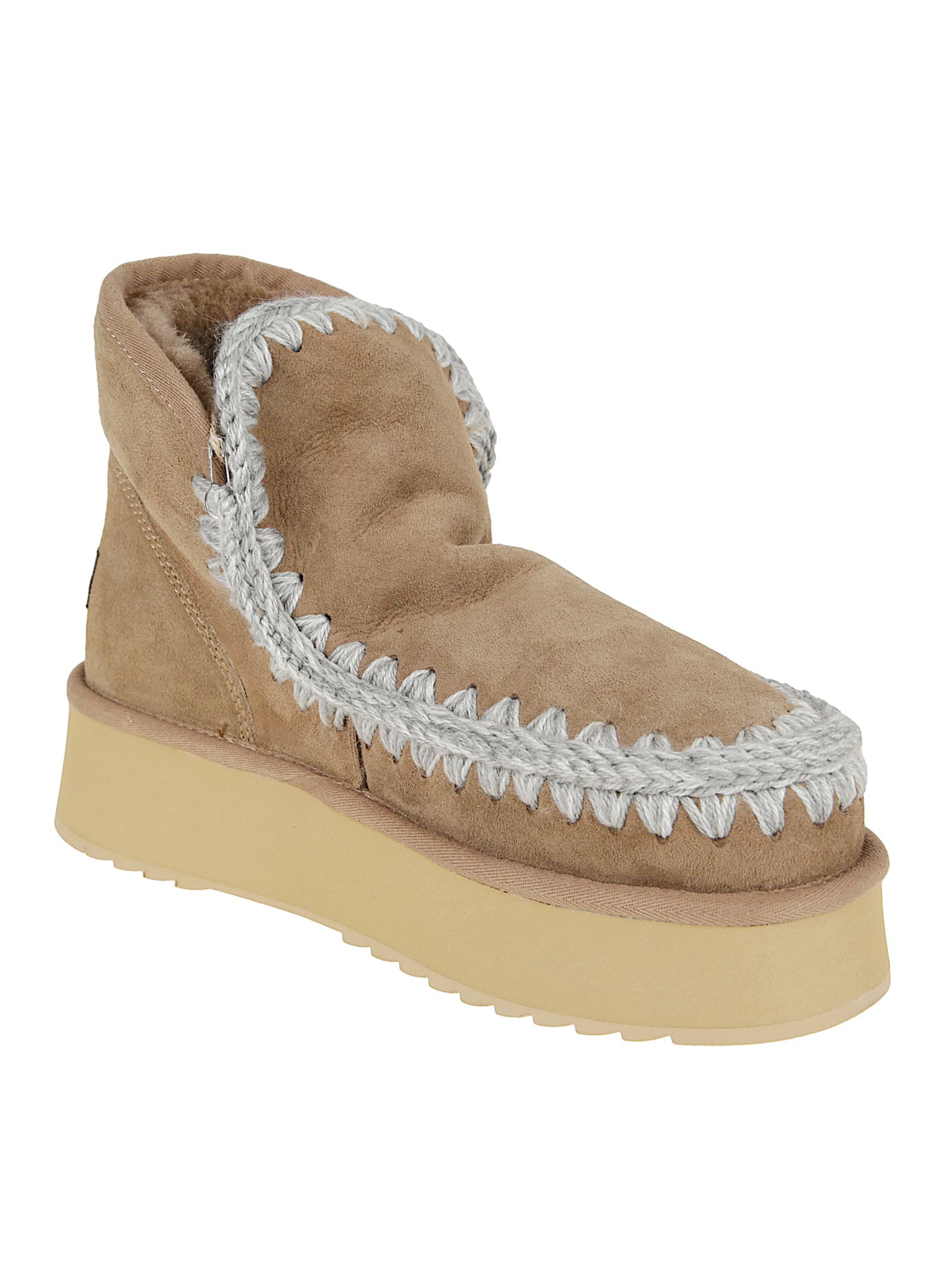 Mou Mini Eskimo Platform Boot In Gold