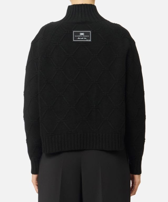 Elisabetta Franchi Maglia Tricot In Black