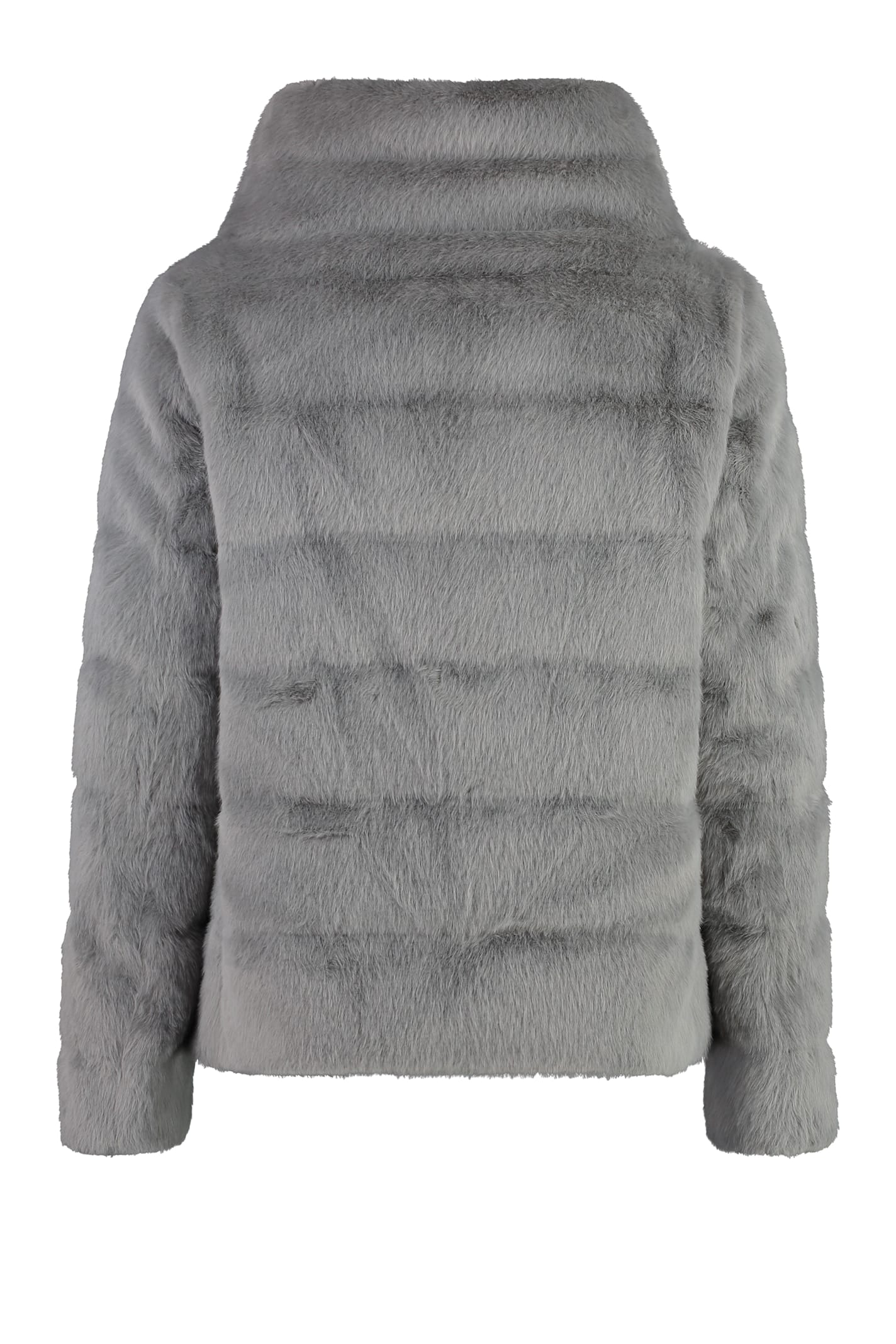 Herno Vegan Fur Jacket In Gray