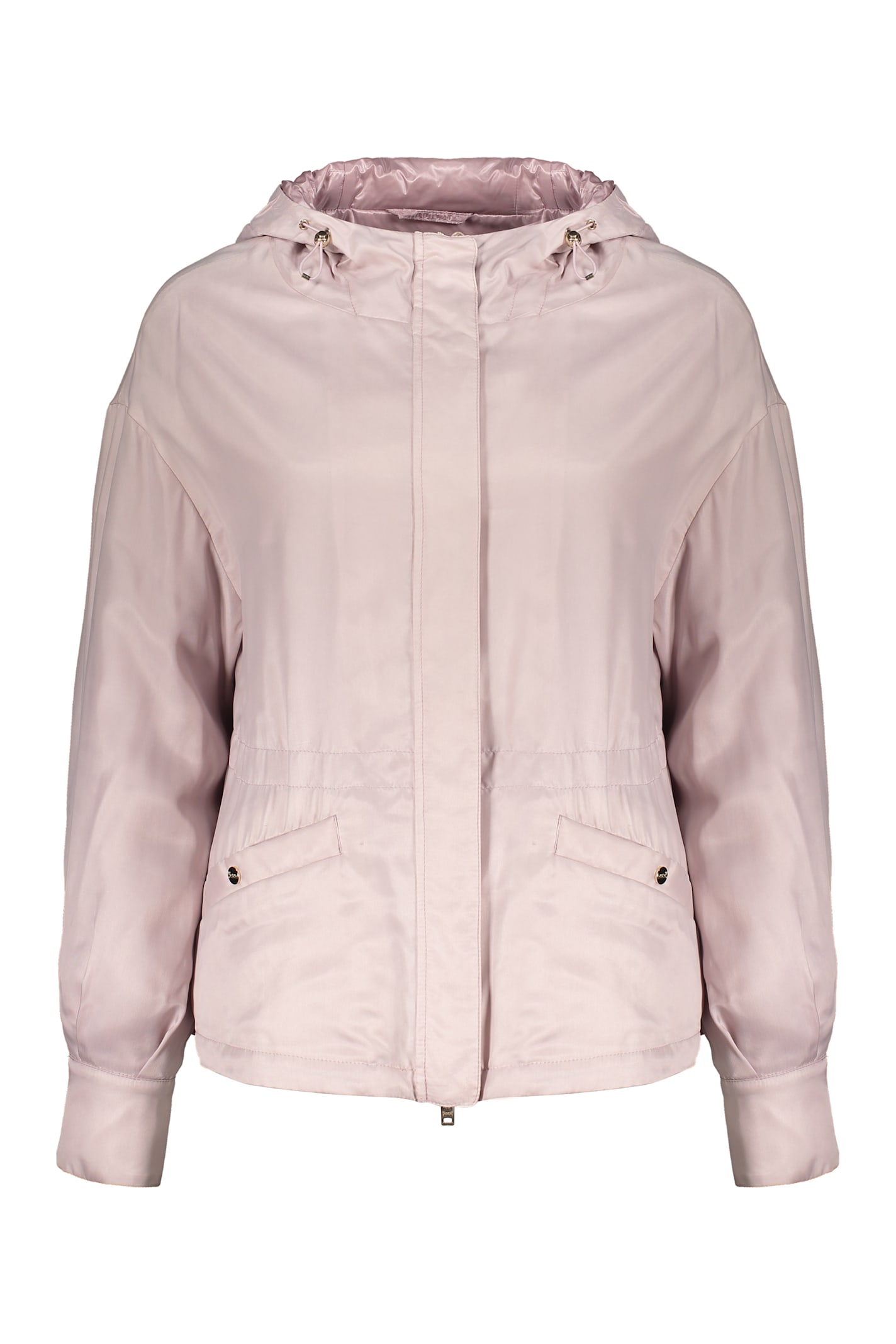 Herno Lightweight Pink Jacket With Hood In Pink