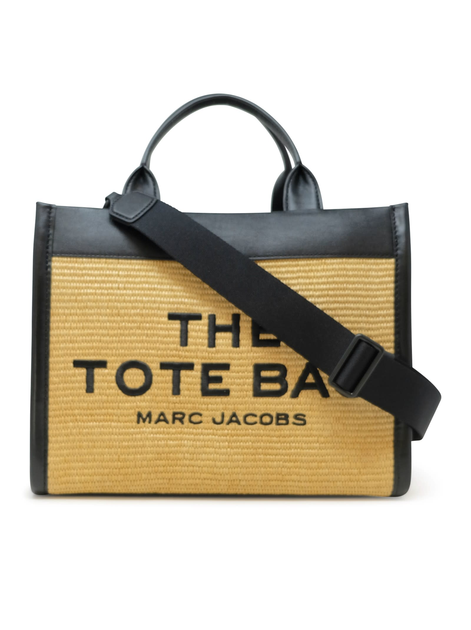 Shop Marc Jacobs Natural Raffia The Medium Tote Bag