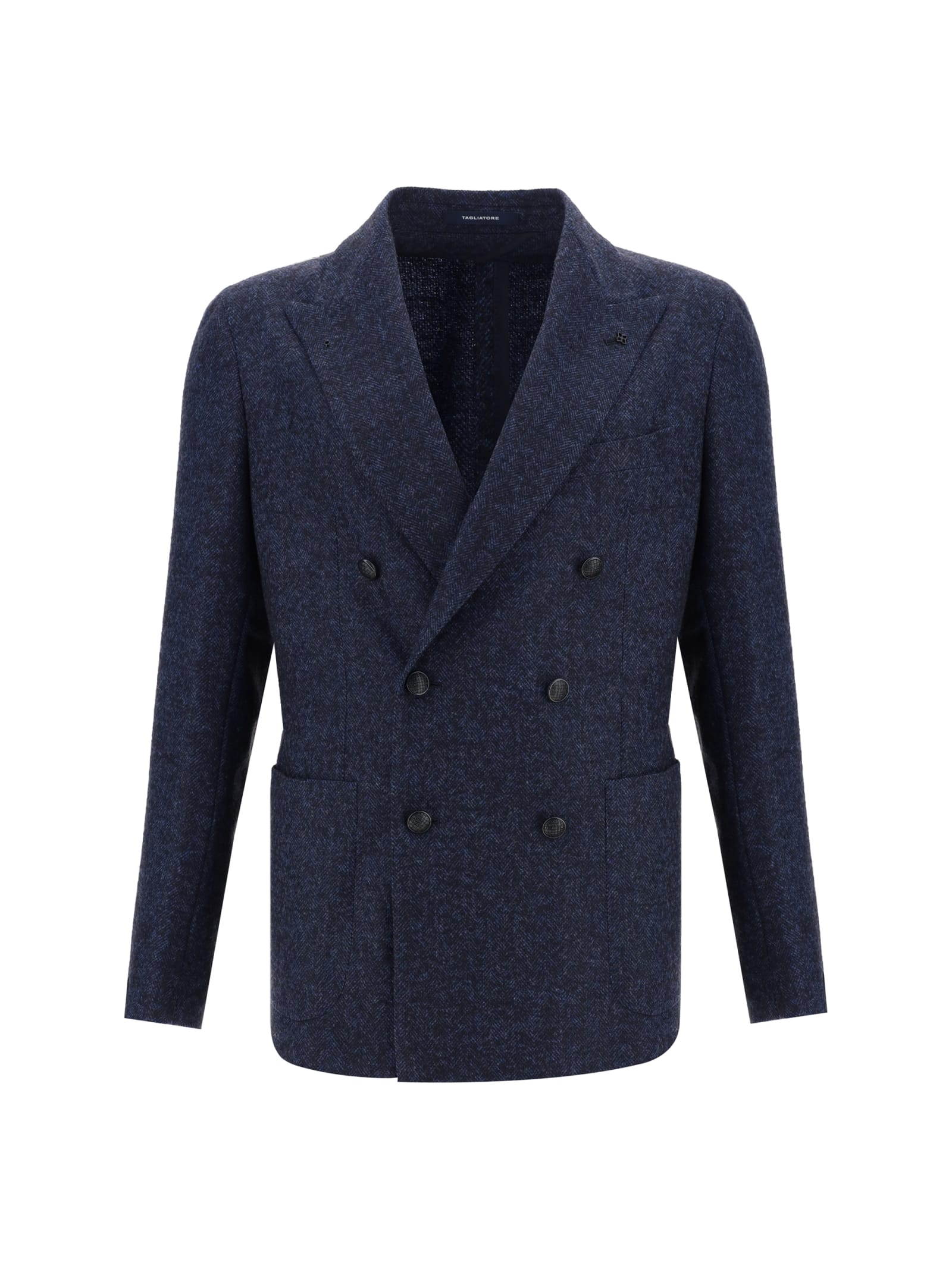 Shop Tagliatore Blazer Jacket In Blu