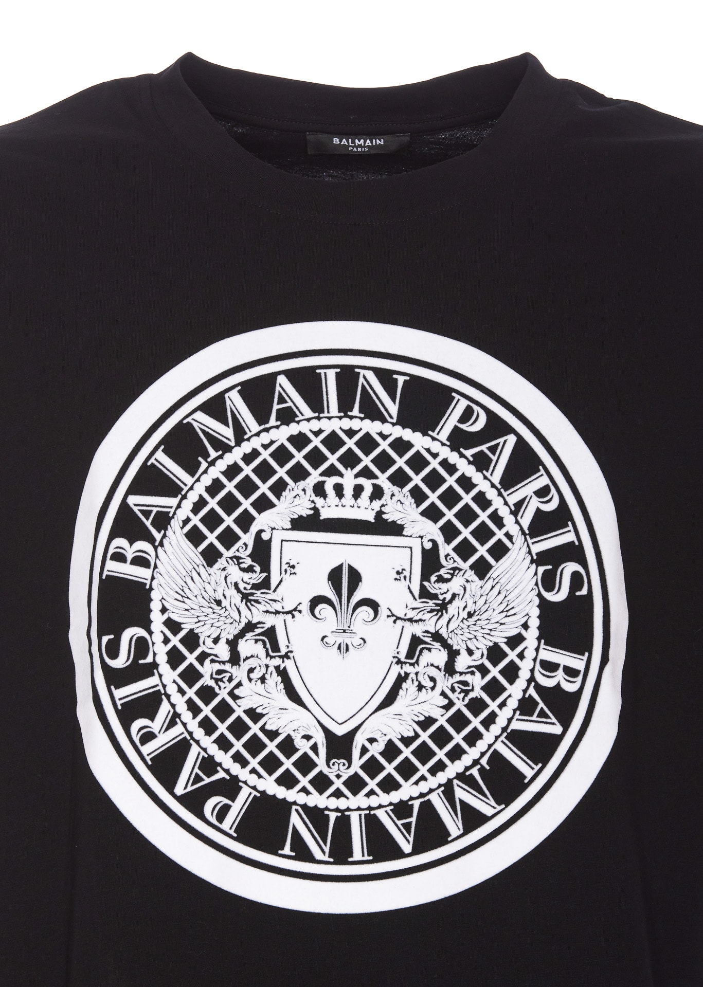 Shop Balmain Coin T-shirt In Black