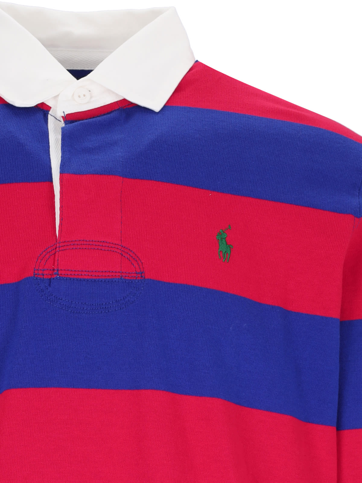 Shop Polo Ralph Lauren Striped Polo Shirt In Red