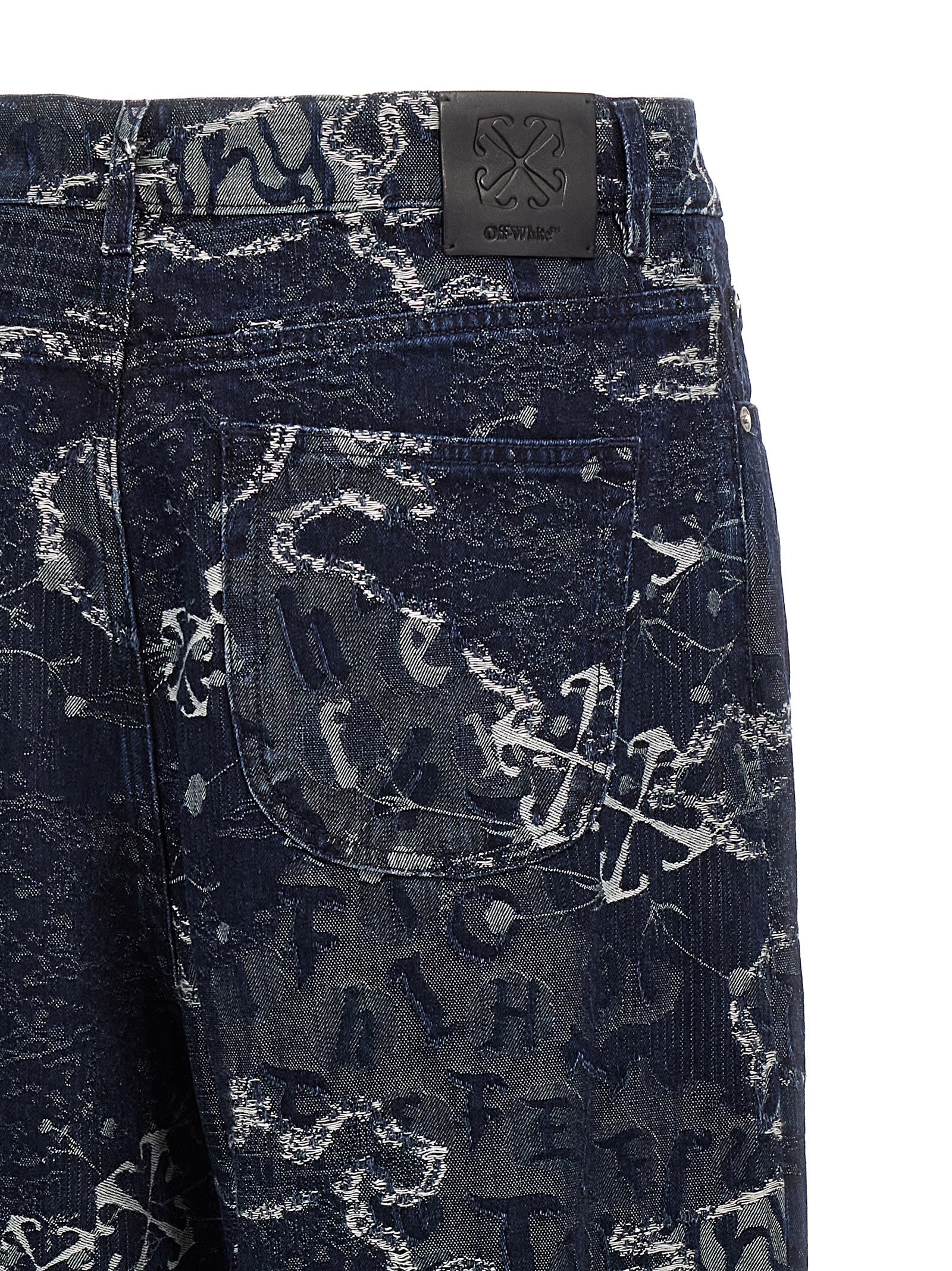 Shop Off-white Camo Jacq Straight Jeans In Blue