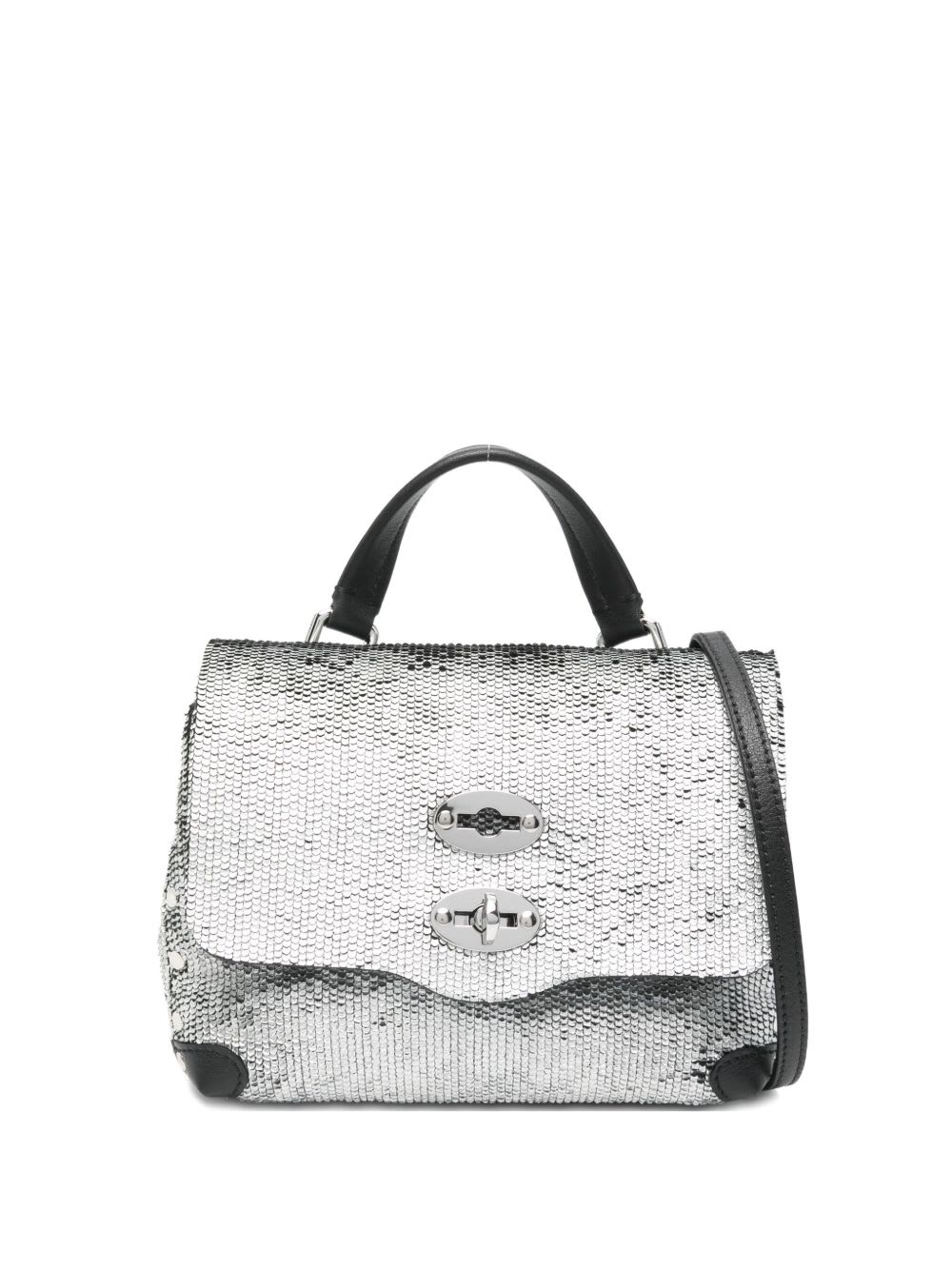 Zanellato Postina Cbi Baby Leather Handbag In Silver