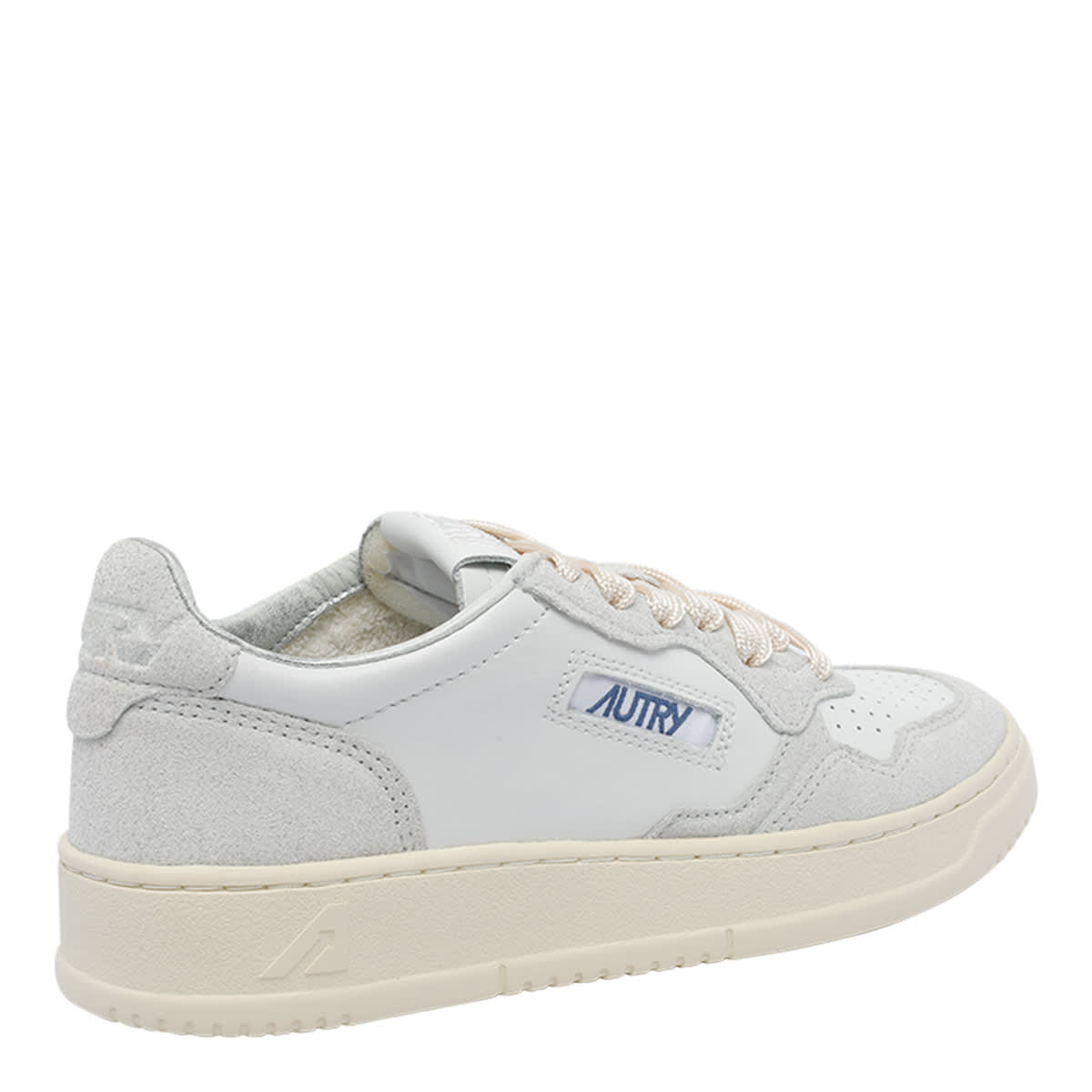 Autry White And Grey Medalist Low Sneakers In Gray