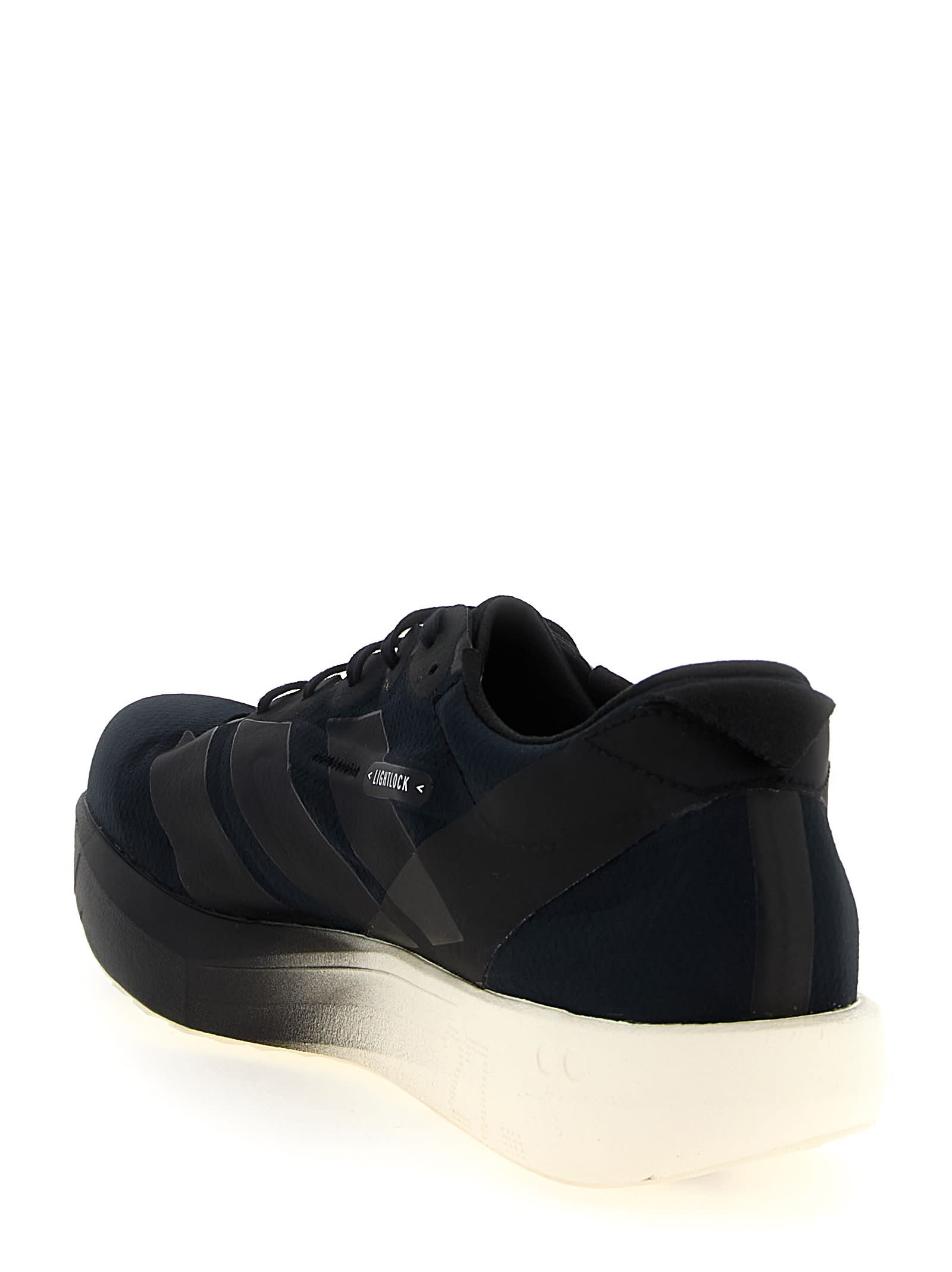 Y-3 Round Toe Sneakers With Iconic Contrast Stripes In Black