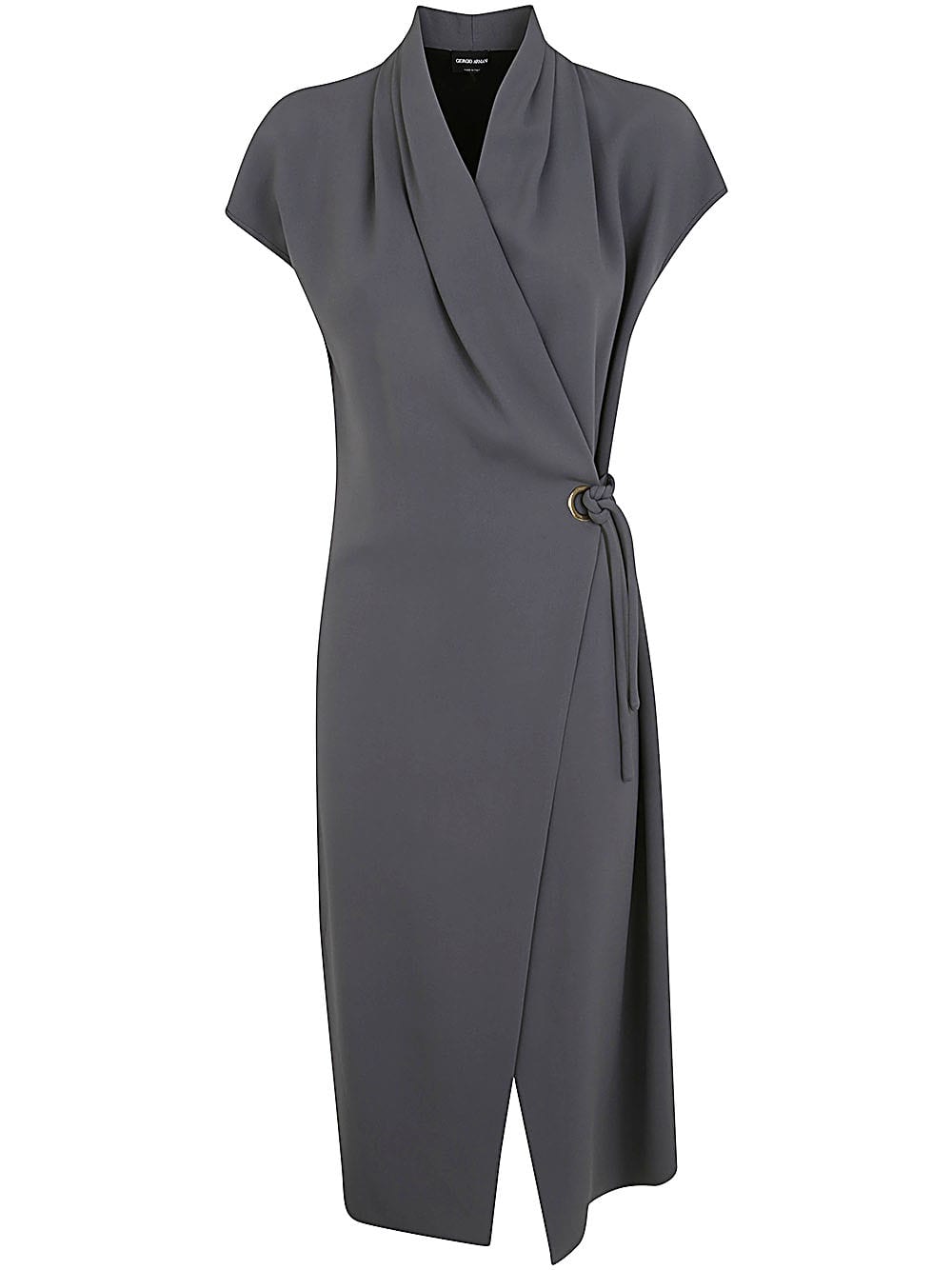 Shop Giorgio Armani Sleeveless Long Dress In Sl Lead