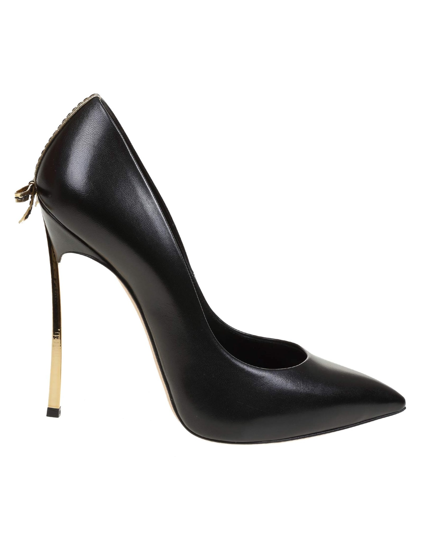 Casadei Decollete Blade Penny In Black Leather