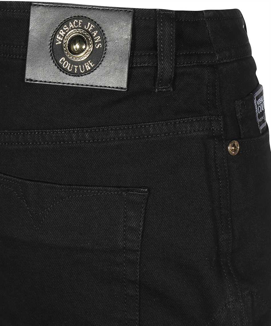 Versace Jeans Couture Logo-patch Pencil Skirt In Black