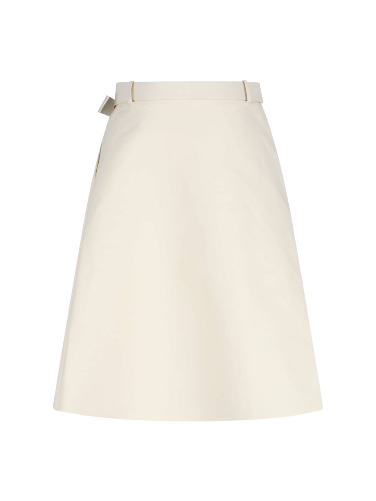 Marni Belted Midi Skirt In Cream