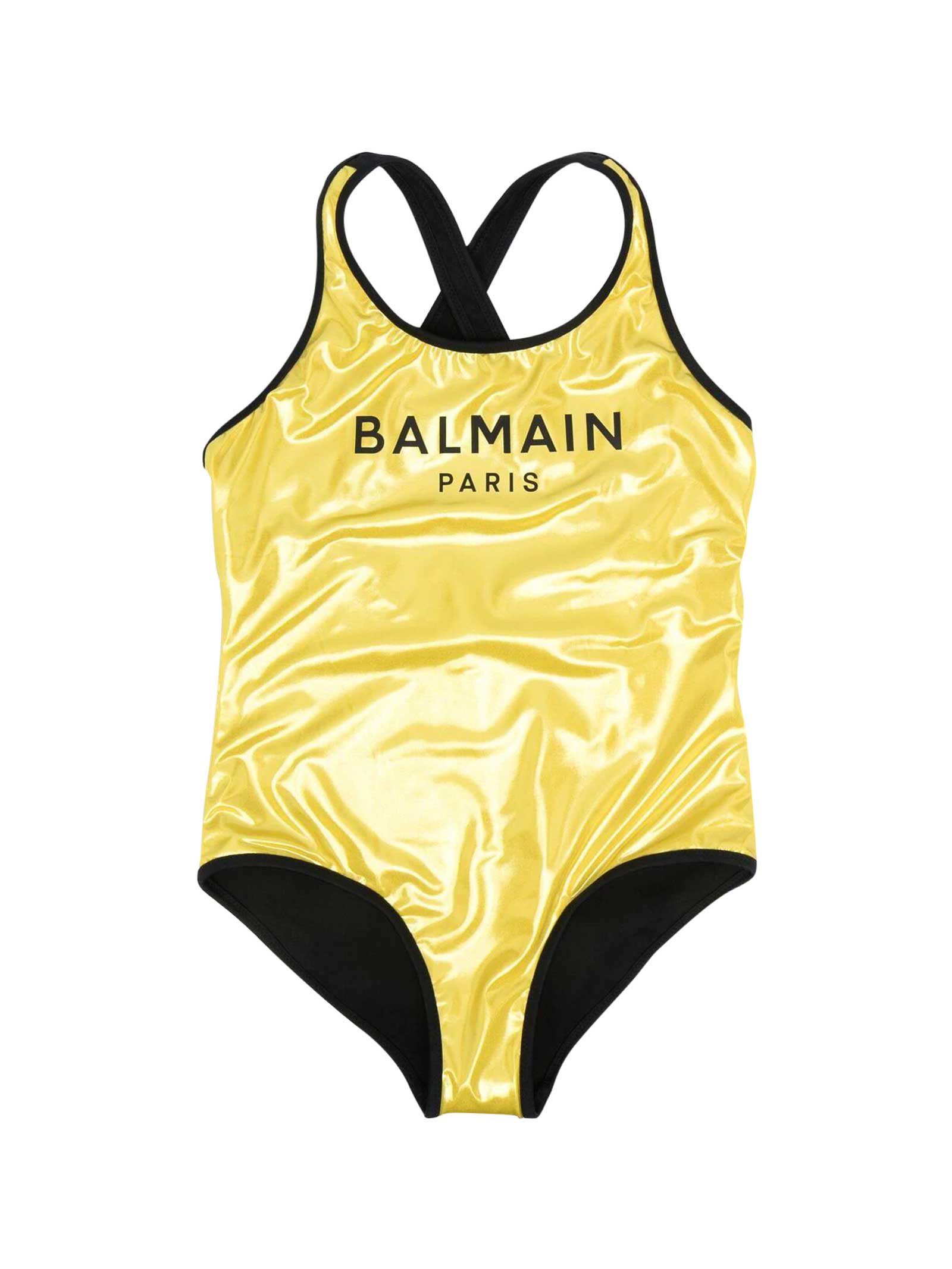 Balmain Teen Gold Swimsuit
