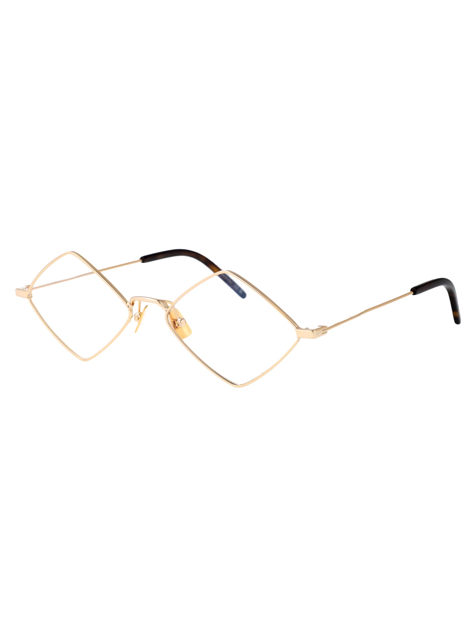 Saint Laurent Sl 302 Lisa Opt Glasses In Gold-gold-transparent