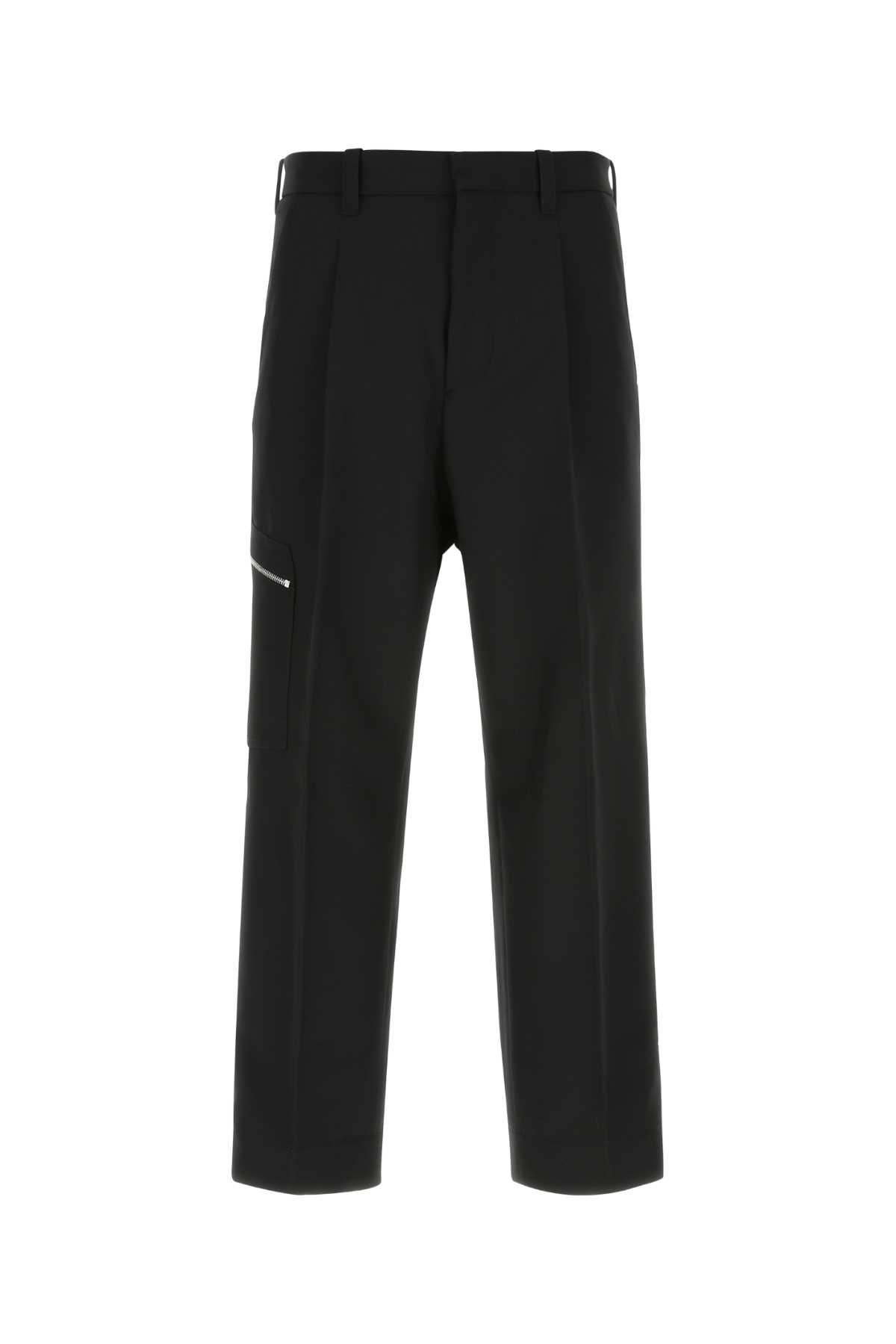Shop Oamc Black Polyester Wide-leg Pant In 001