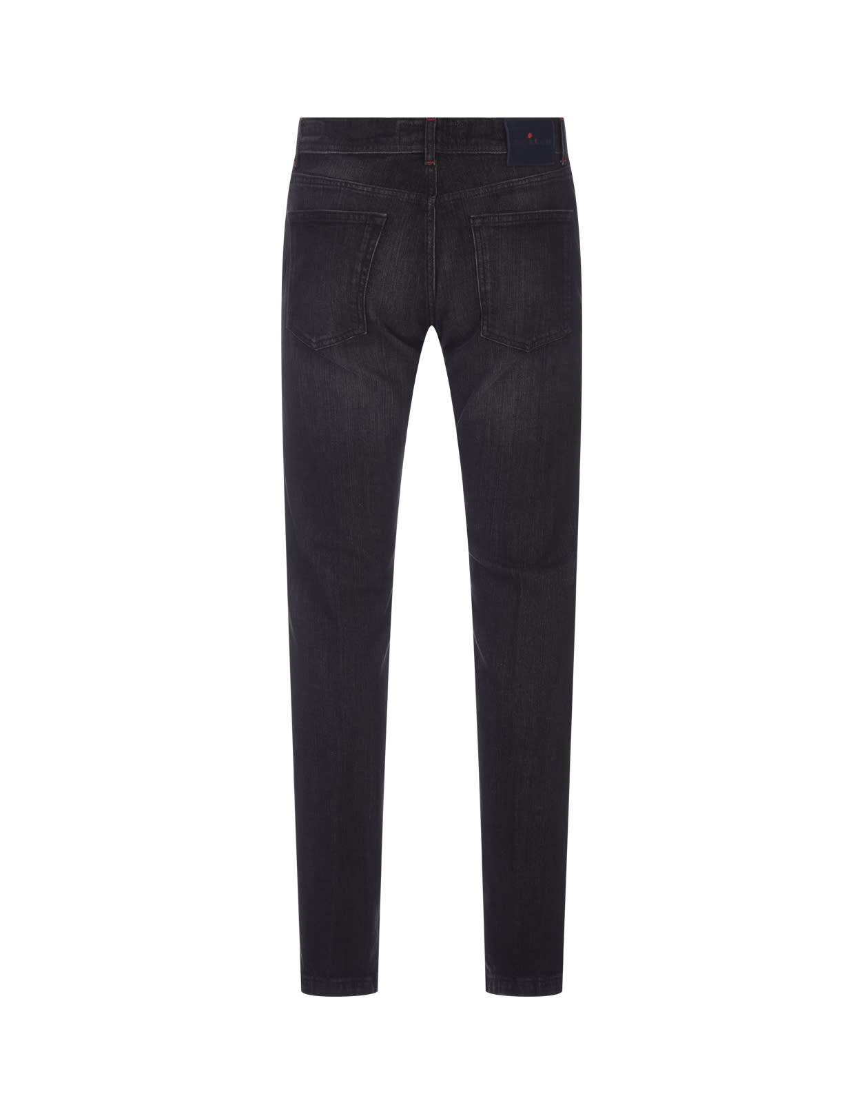 Shop Kiton Slim Fit Jeans In Black Stretch Denim