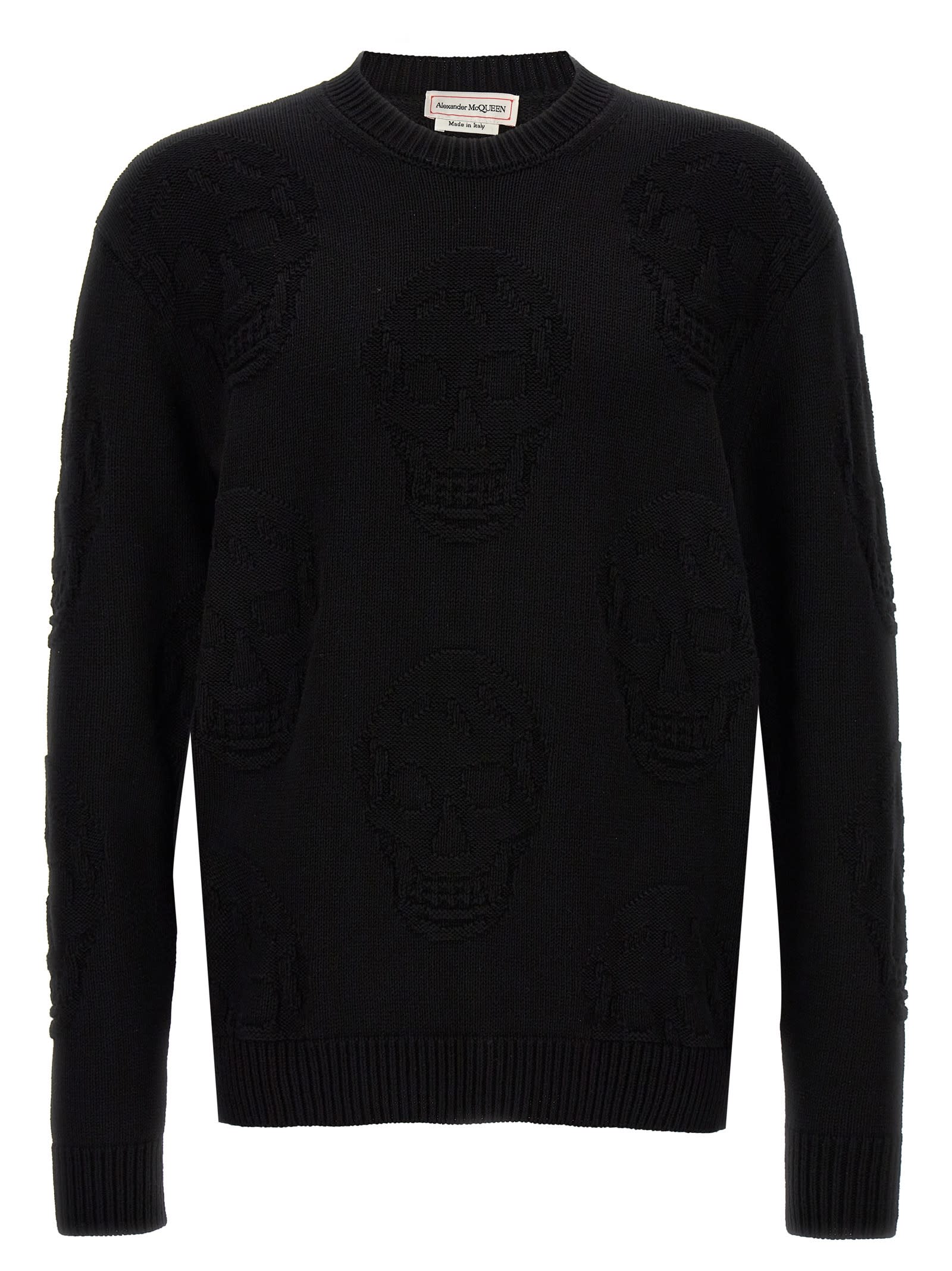 Shop Alexander Mcqueen Skull Sweater In Black