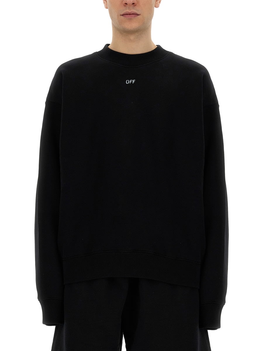 OFF-WHITE SWEATSHIRT WITH LOGO 