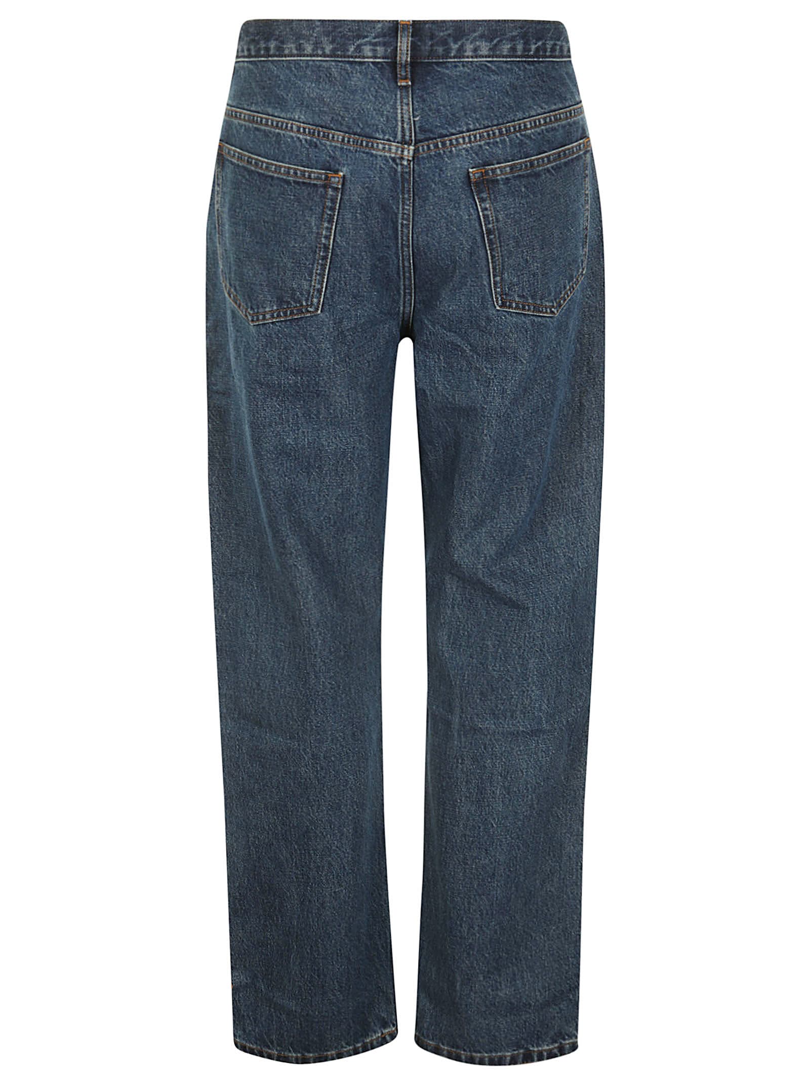 Shop Apc Relaxed Jean H In Ial Washed Indigo