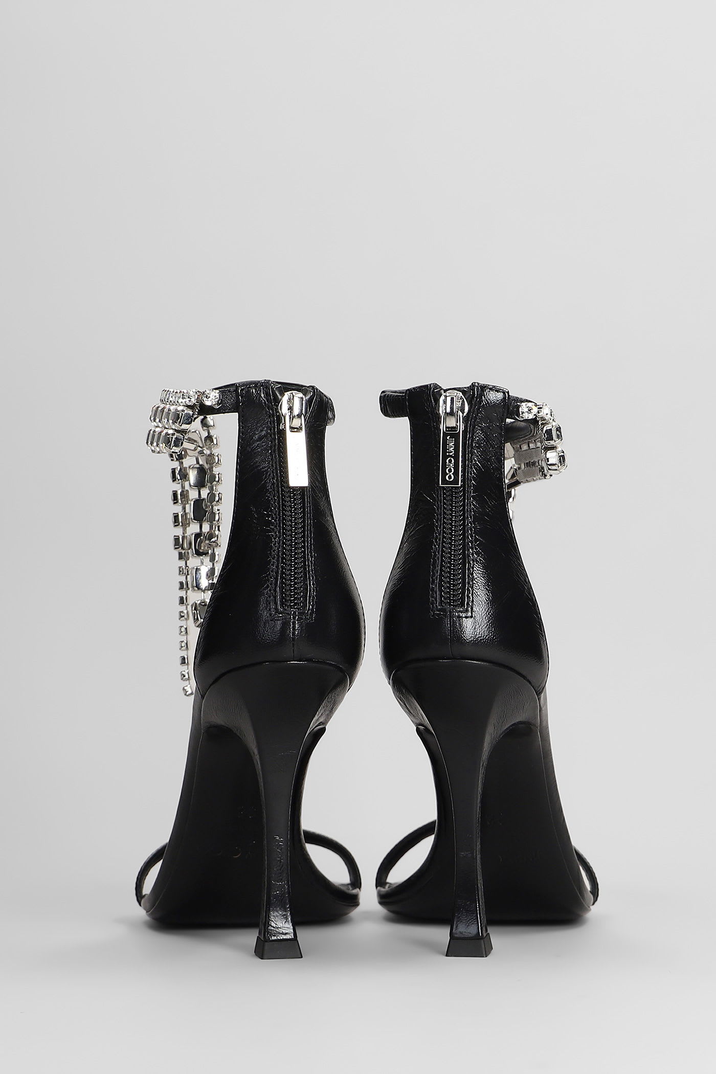 Jimmy Choo Verity 100 Crystal Embellished Leather Sandals