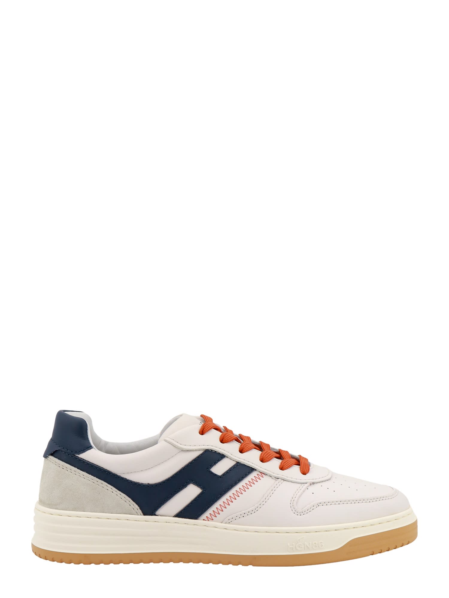 Shop Hogan H630 Sneakers In Bianco/blu/marrone