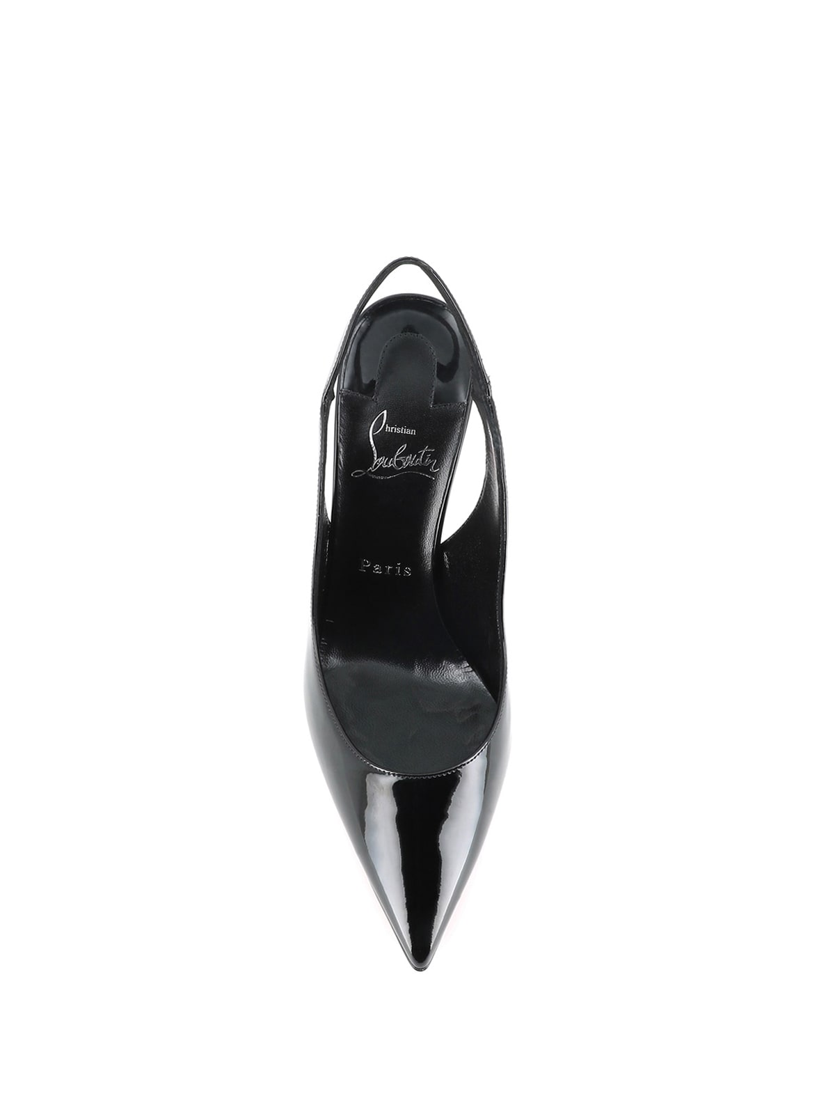 Christian Louboutin Hot Chick Sling 100 Patent Slingback Pump In Black