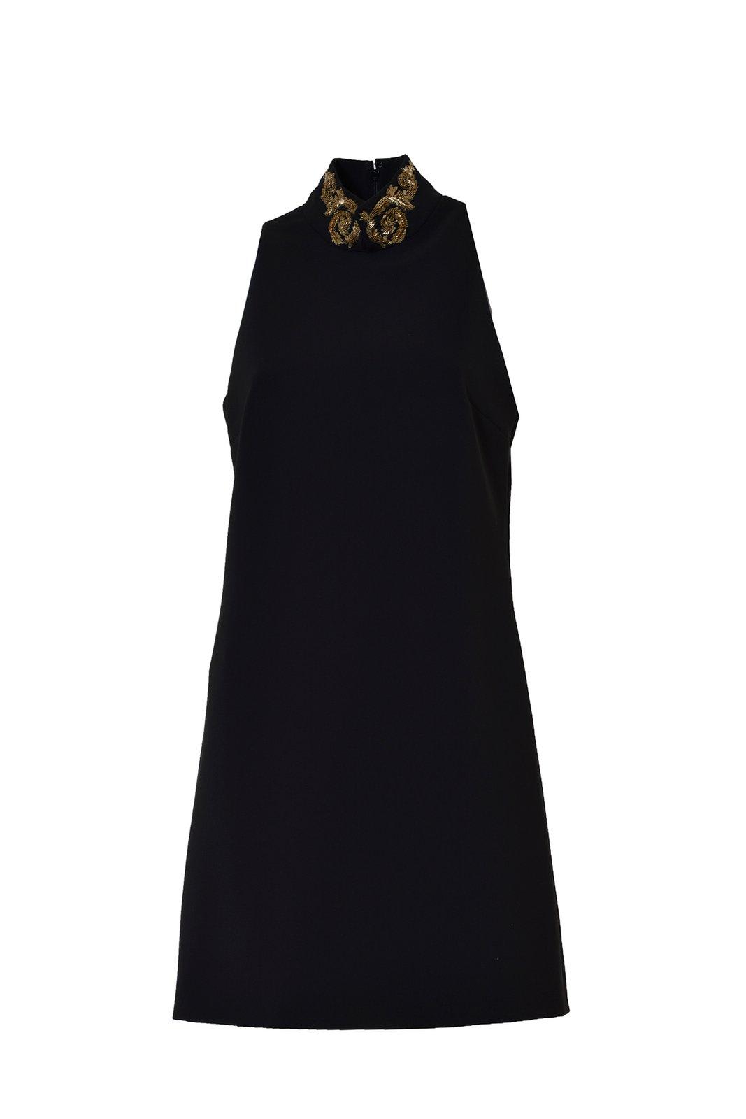 Moschino Embellished High-neck Straight Hem Dress