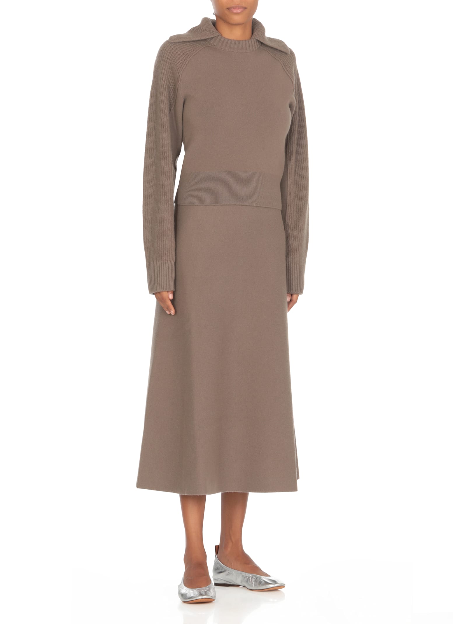 Shop Lanvin Virgin Wool And Cashmere Sweater In Brown