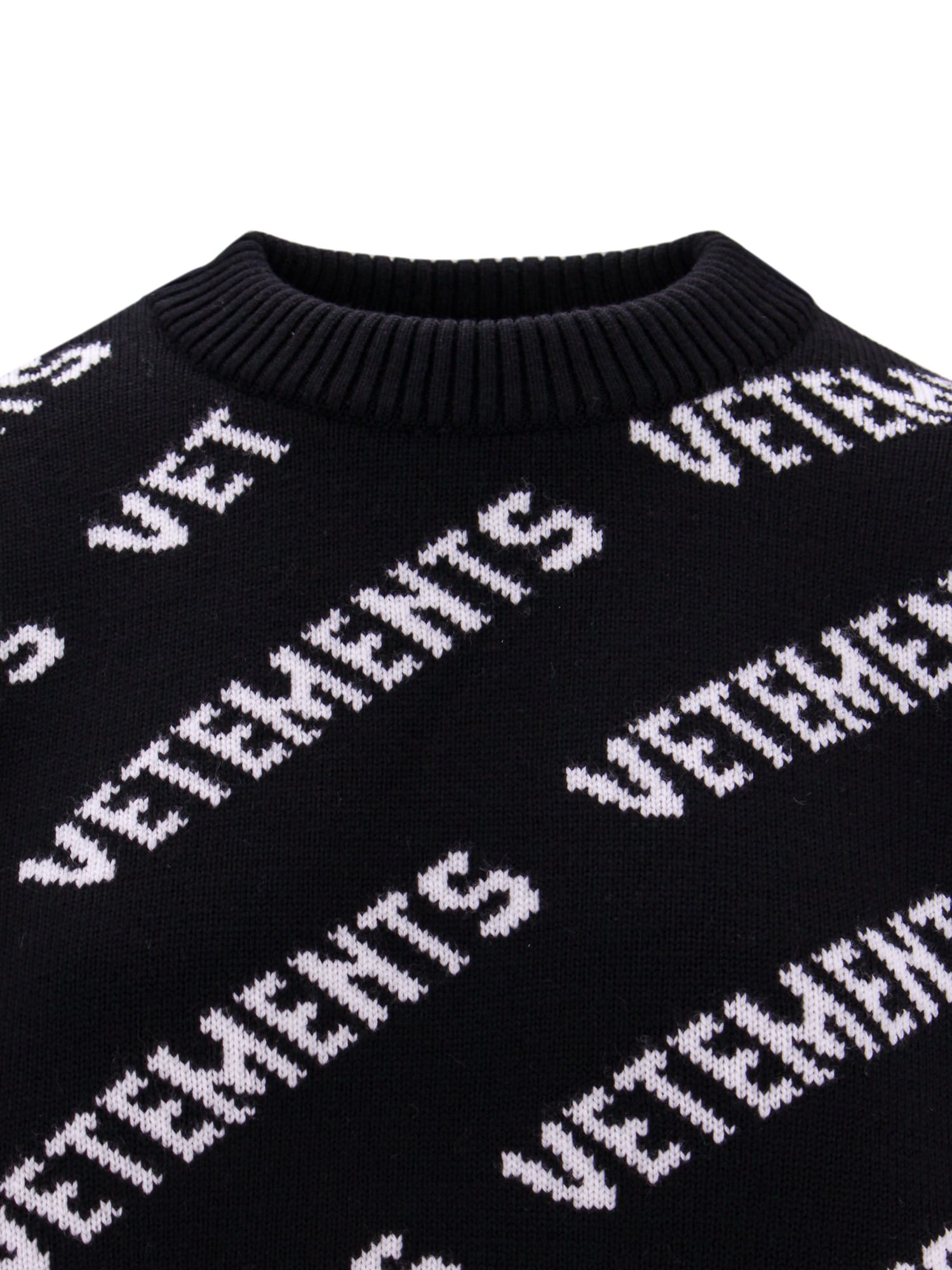 Shop Vetements Sweater In Black White