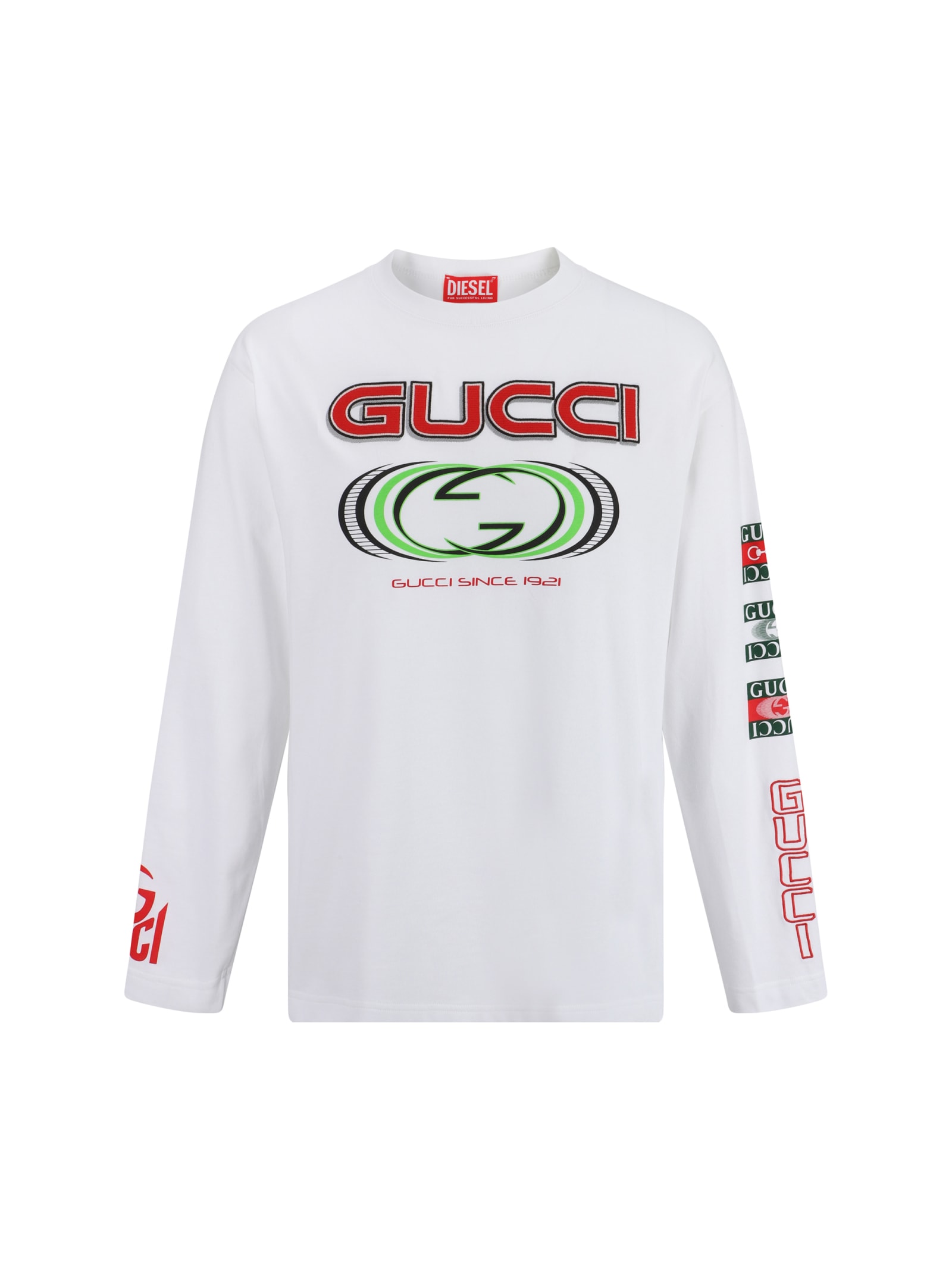 Shop Gucci Long Sleeve Jersey In White