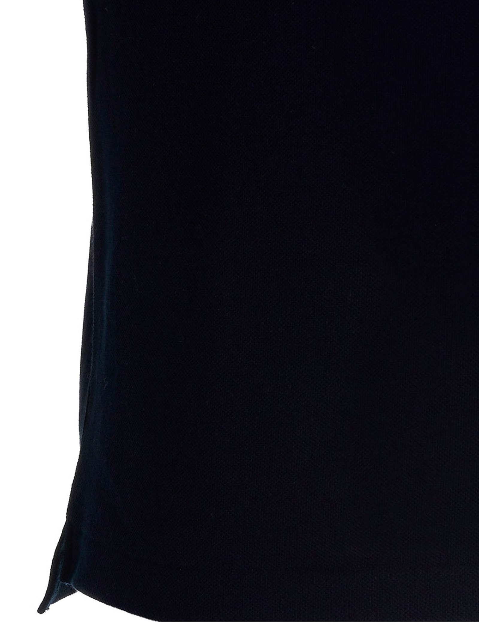 Shop Comme Des Garçons Logo Patch Polo Shirt In Blue