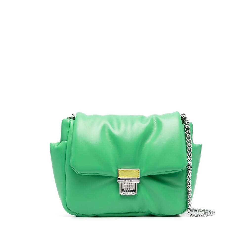 Shop Msgm Bag In Green