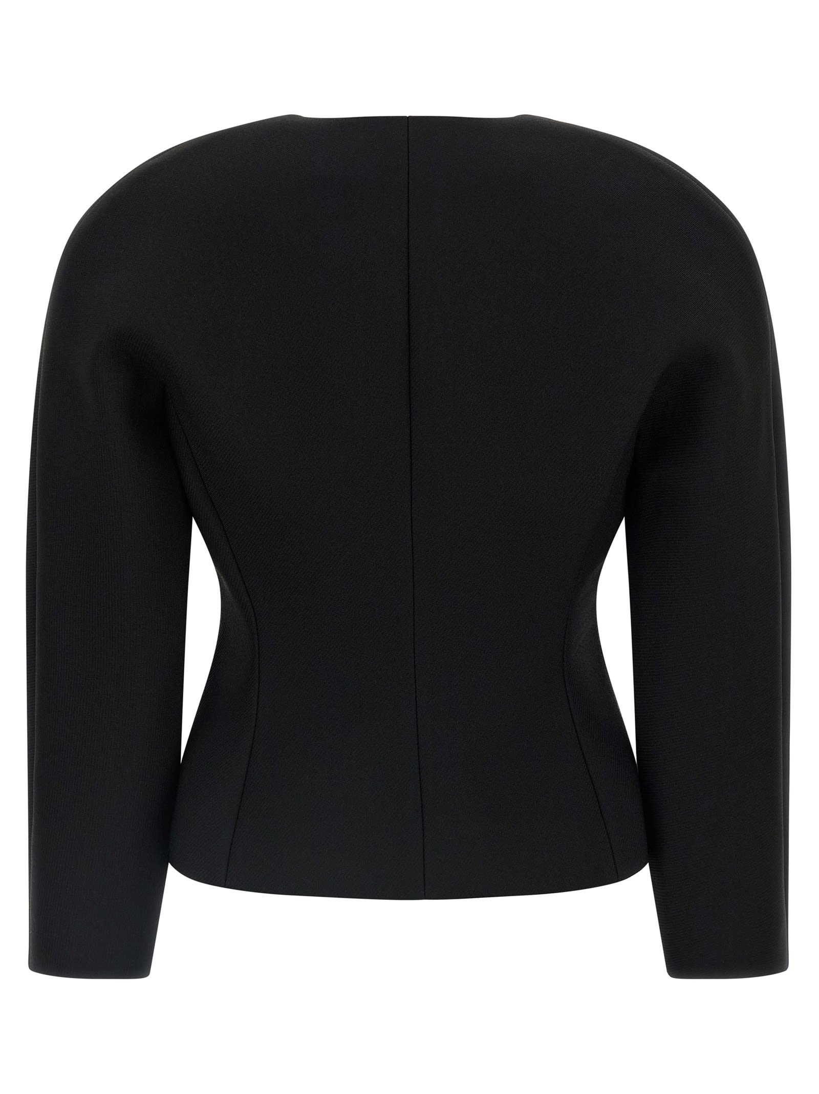 Jacquemus Women La Petite Veste Ovalo Jacket In Black