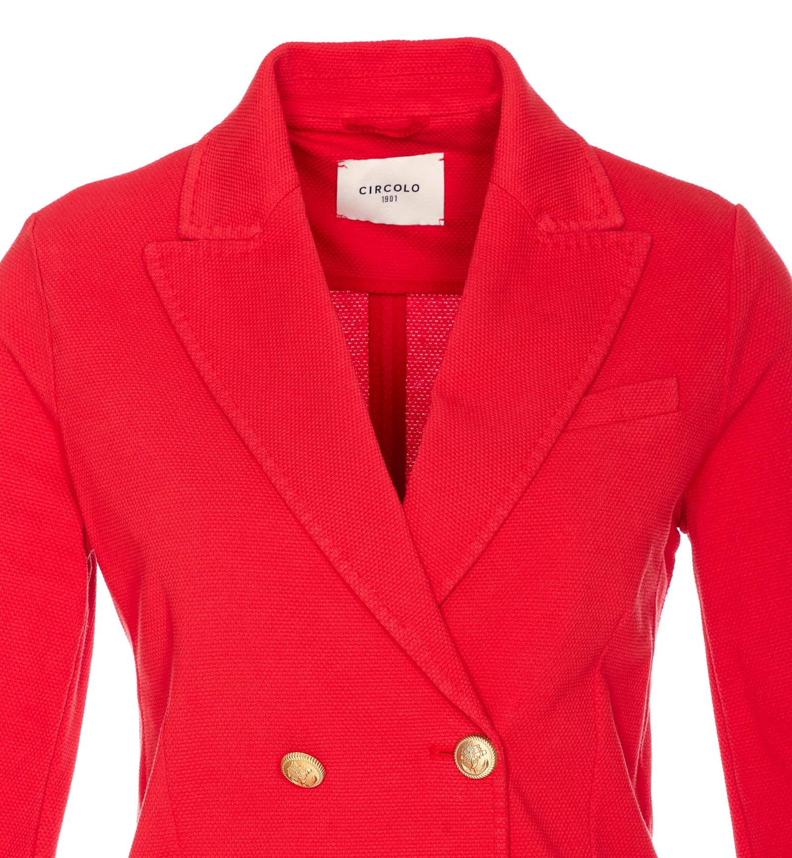 Circolo 1901 Double-breasted Jacket Gold Buttons In Red
