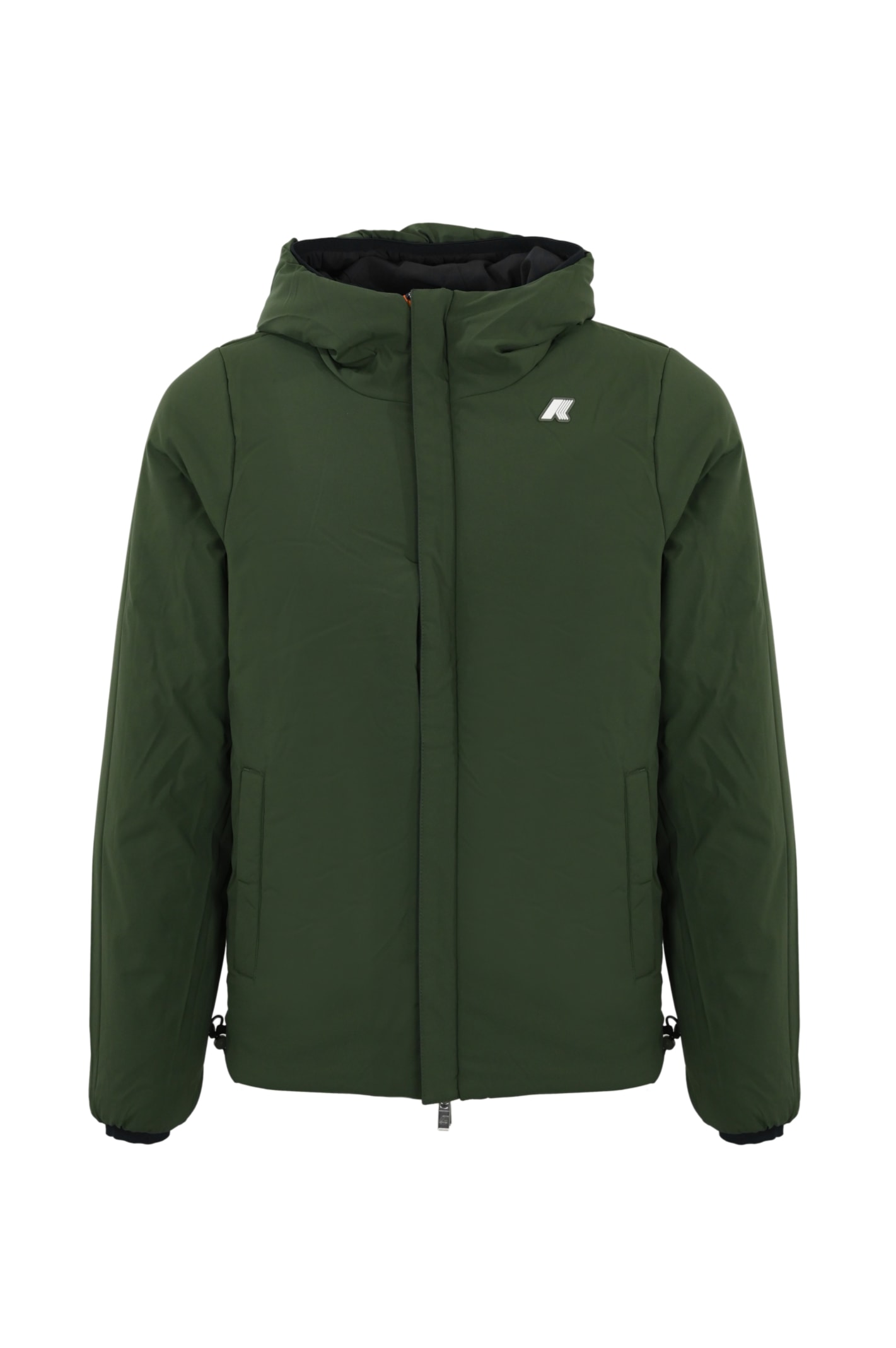 Shop K-way Jack St Warm Reversible Jacket Jacket In Black Green