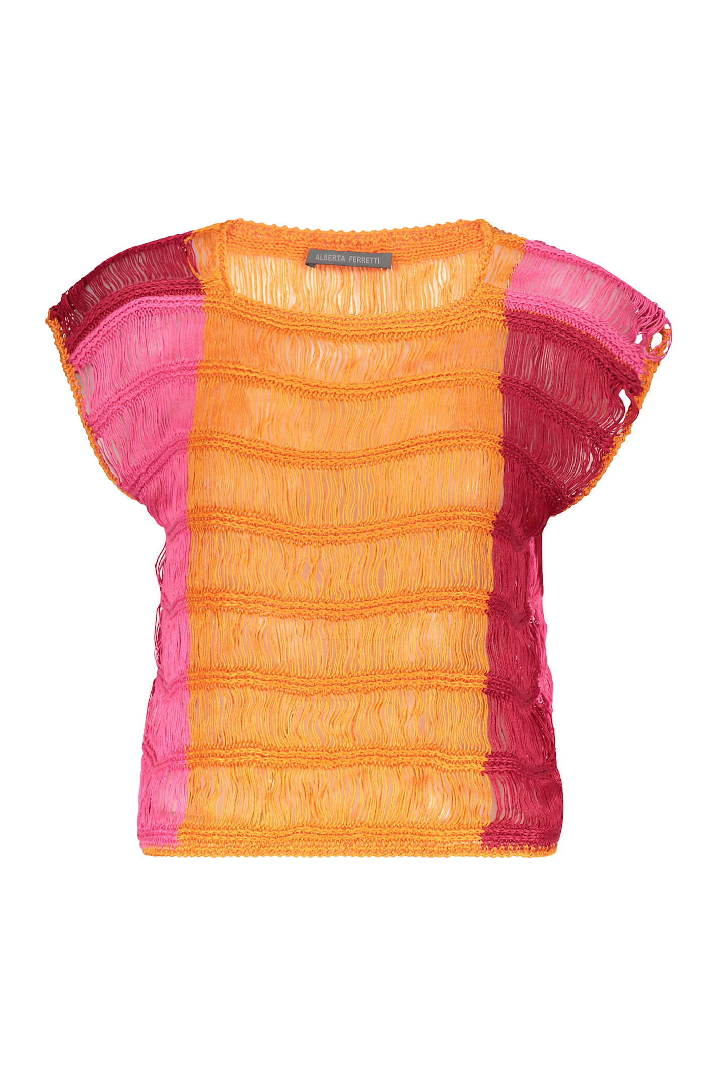 Alberta Ferretti Fringe-detailing Blouse In Multi