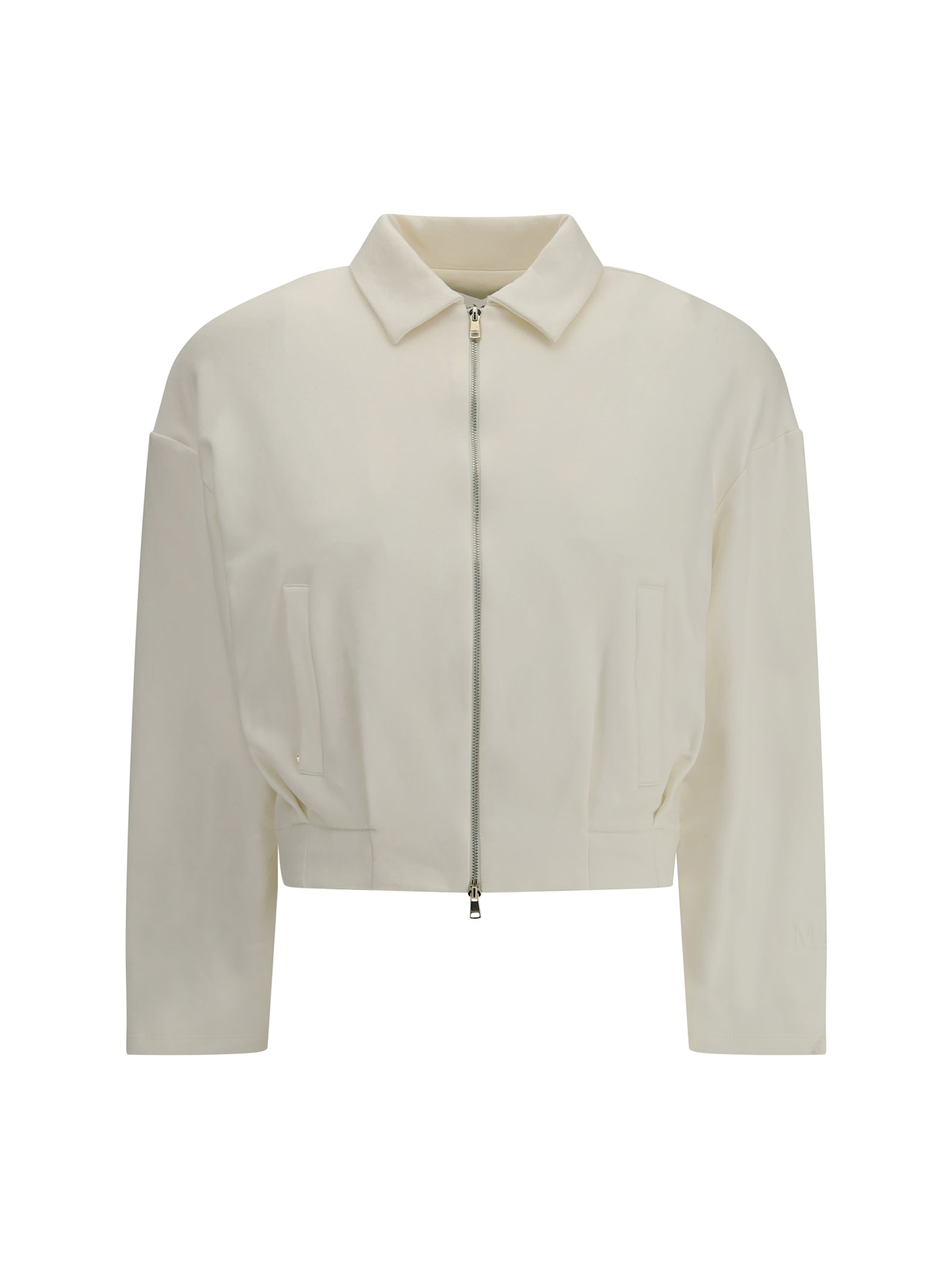 Max Mara Argenta Cropped Sweatshirt In White