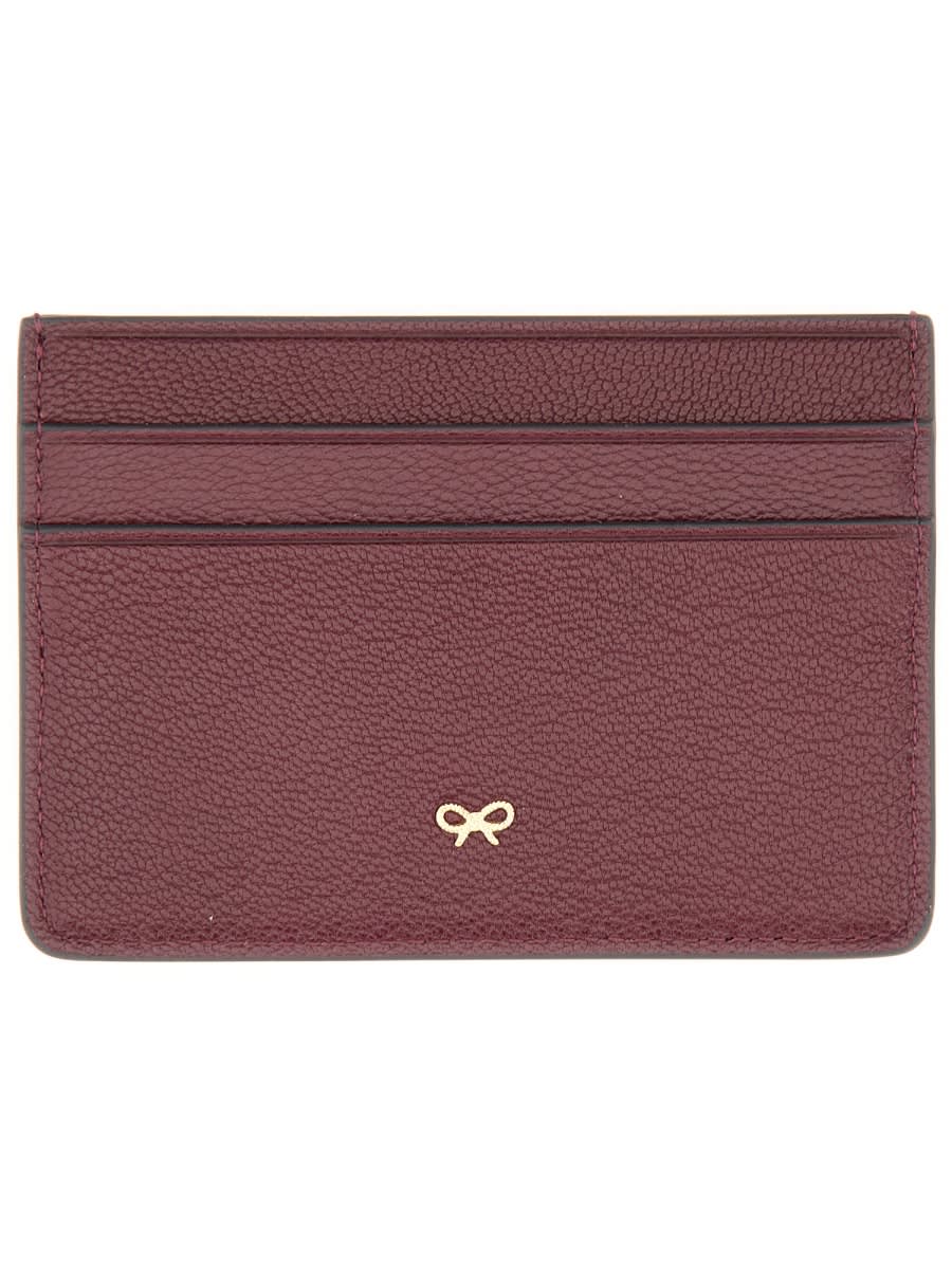 Anya Hindmarch Peeping Eyes Card Holder In Brown