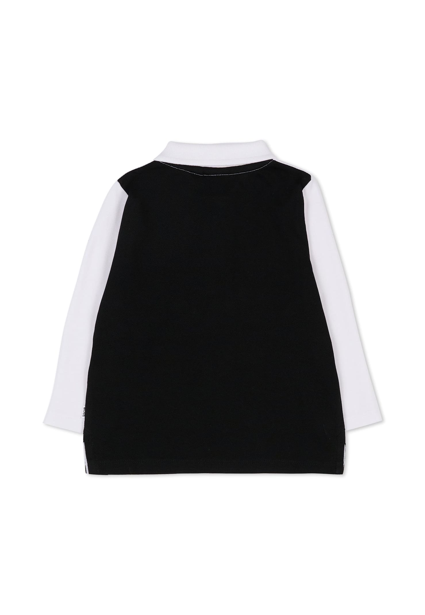 Hugo Boss Black Polo Shirt For Baby Boy With Logo In Black