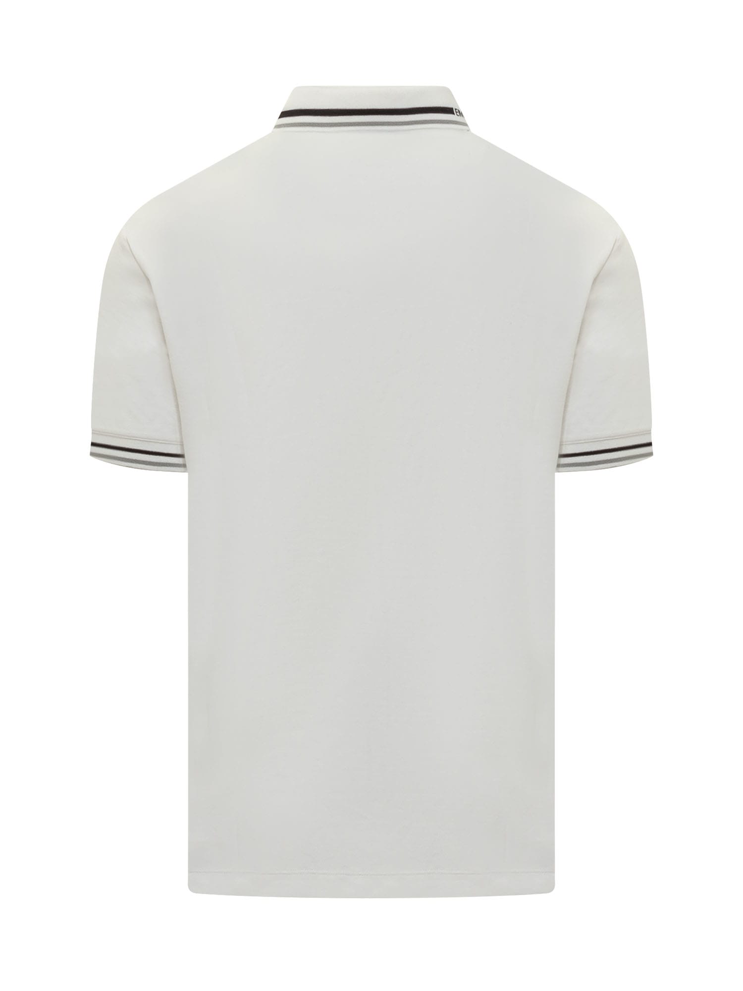 Shop Emporio Armani Polo Shirt With Logo In White